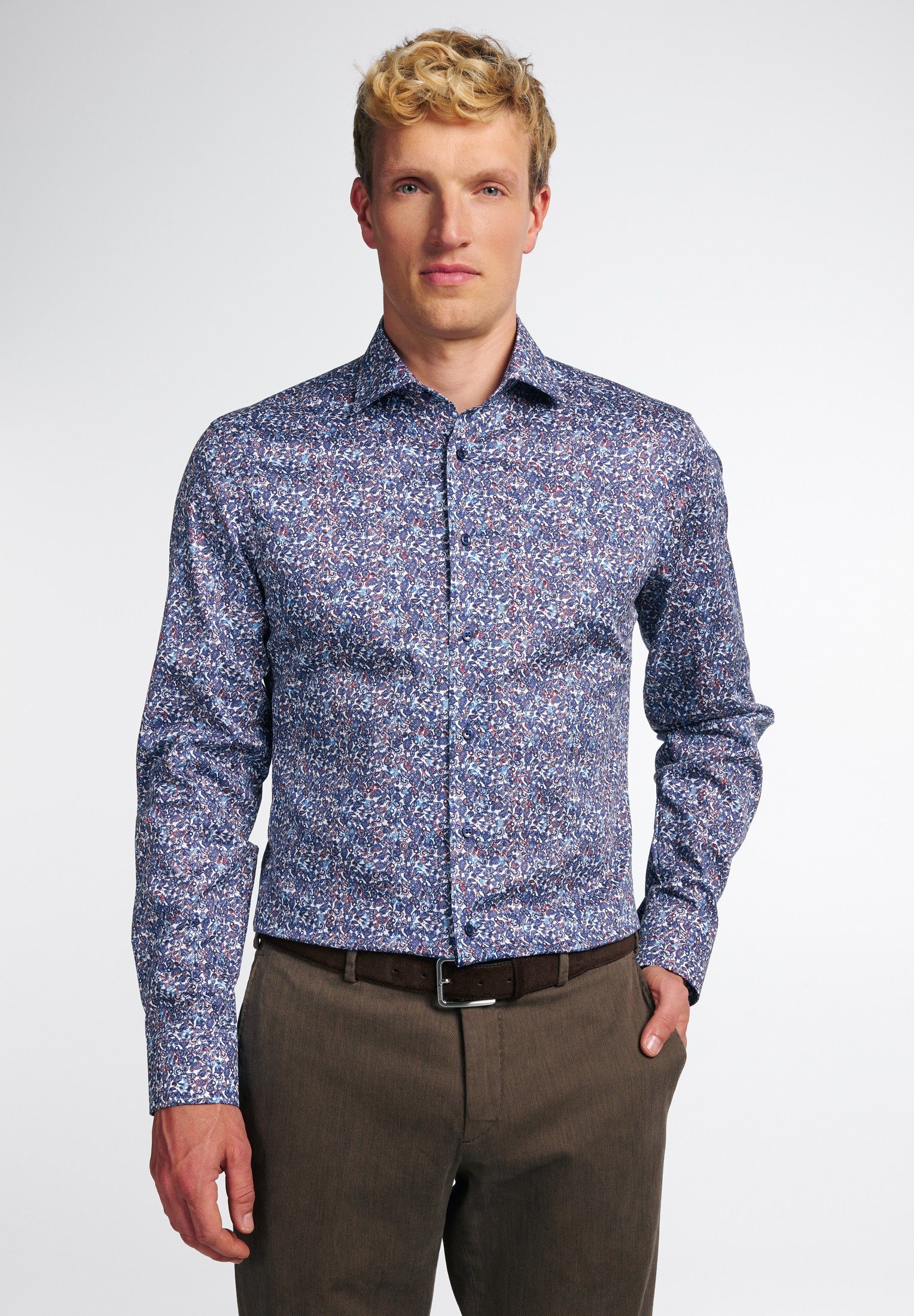 Eterna Langarmhemd SLIM FIT NON IRON (bügelfrei)