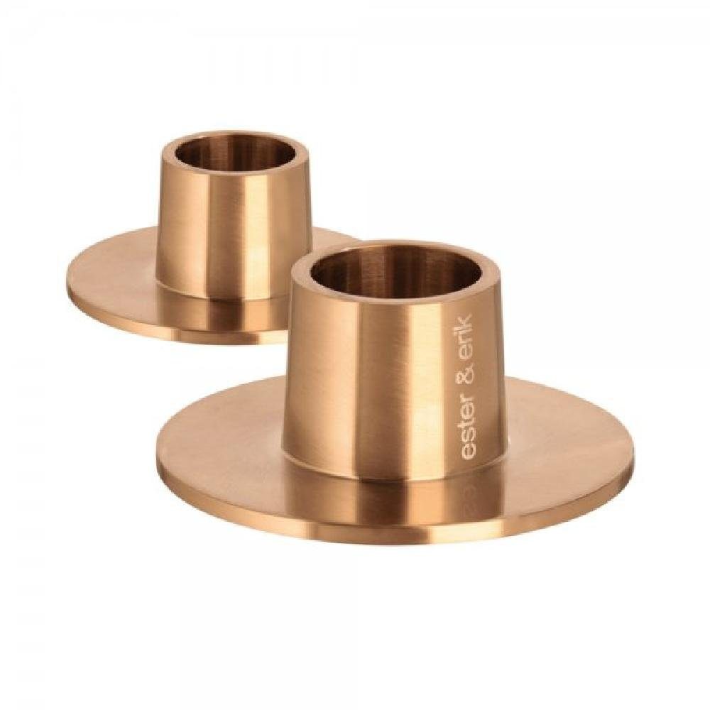 Kerzenhalter Kerzenhalter Set Medium Rosé Gold Matt (2-teilig)