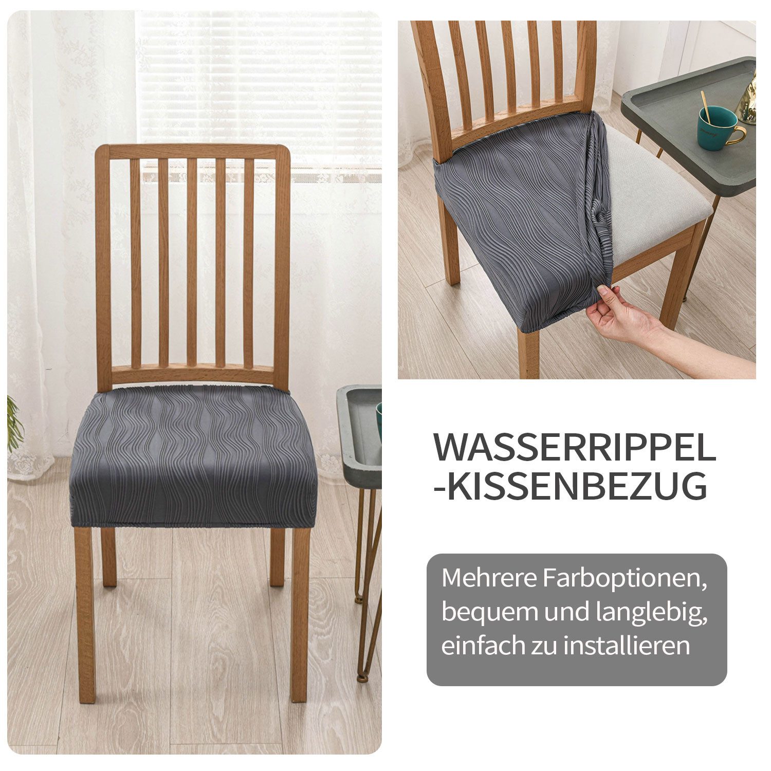 Refttenw Stuhlhusse Esszimmerstuhlbezug,Sitzschutz,Stuhlhusse,langlebig, Ab günstig online kaufen
