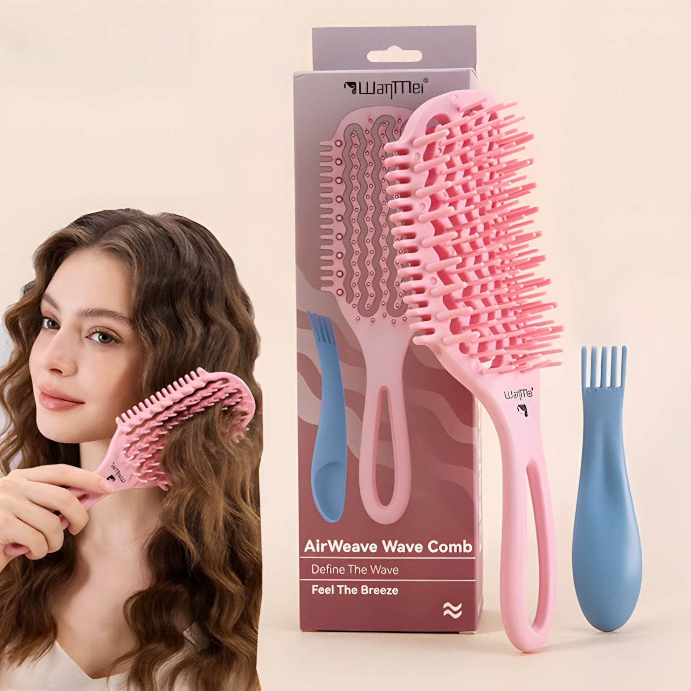 Forrlite Haarbürsten-Set Haarbürsten-Set Entwirrbürste für Nass & Trocken Haar, Haarbürsten-Set Entwirrbürste Paddle Bürste, Haarbürste für Nass- & Trockenhaar, Anti-Frizz Stylingbürste für Damen Herren
