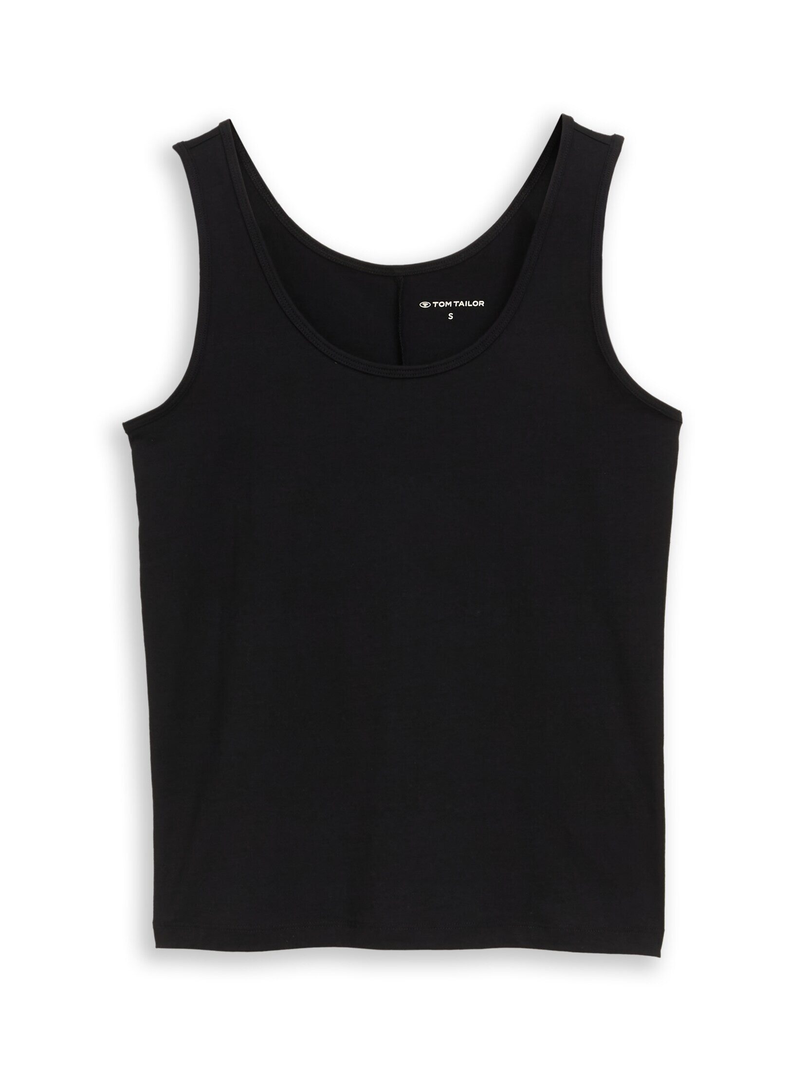 TOM TAILOR Trägertop T-Shirt (im Einserpack) Slim Fit Top mit Rundhalsausschnitt