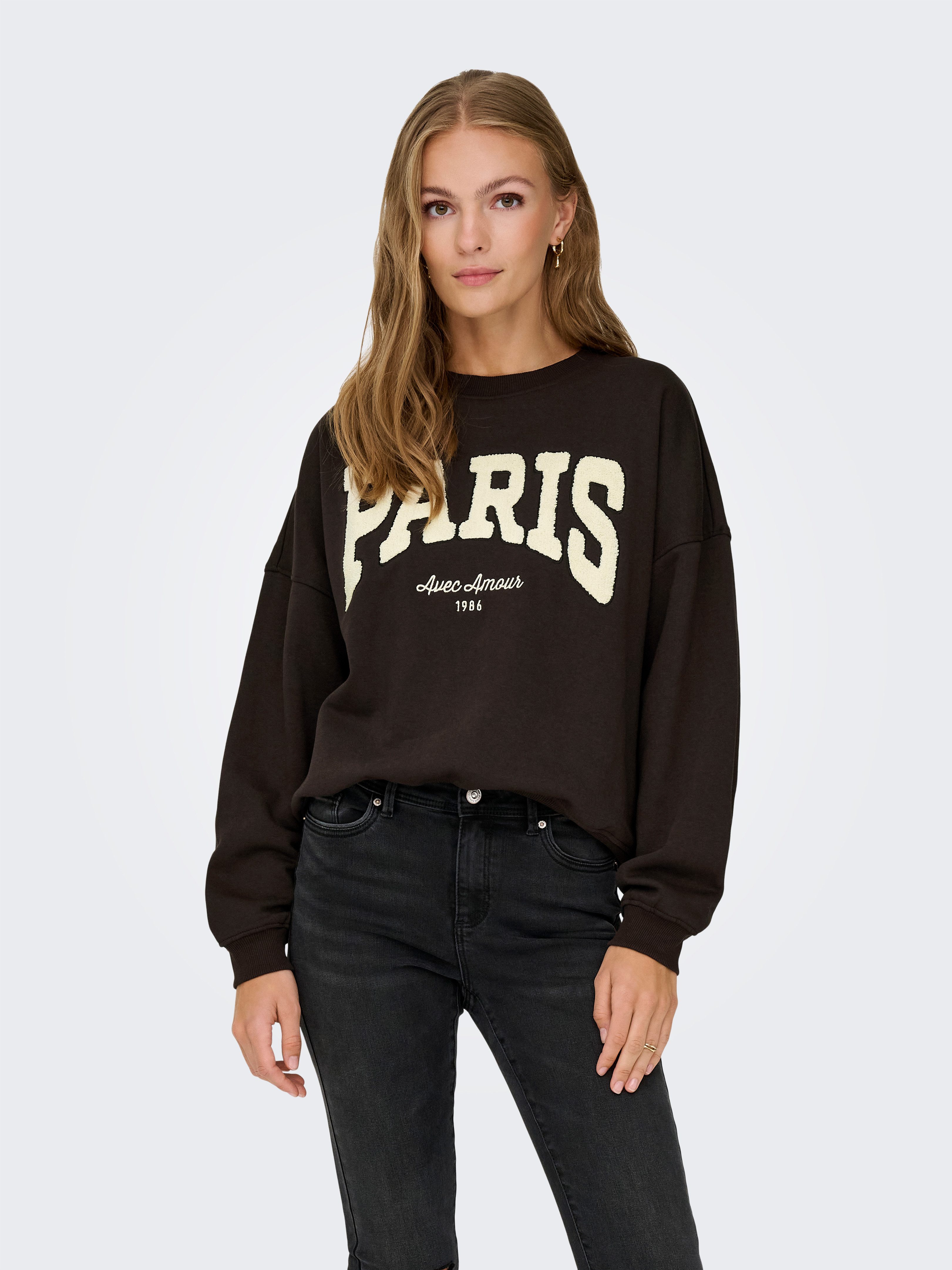 JDY Sweatshirt JDYMESA L/S O-NECK EMB günstig online kaufen