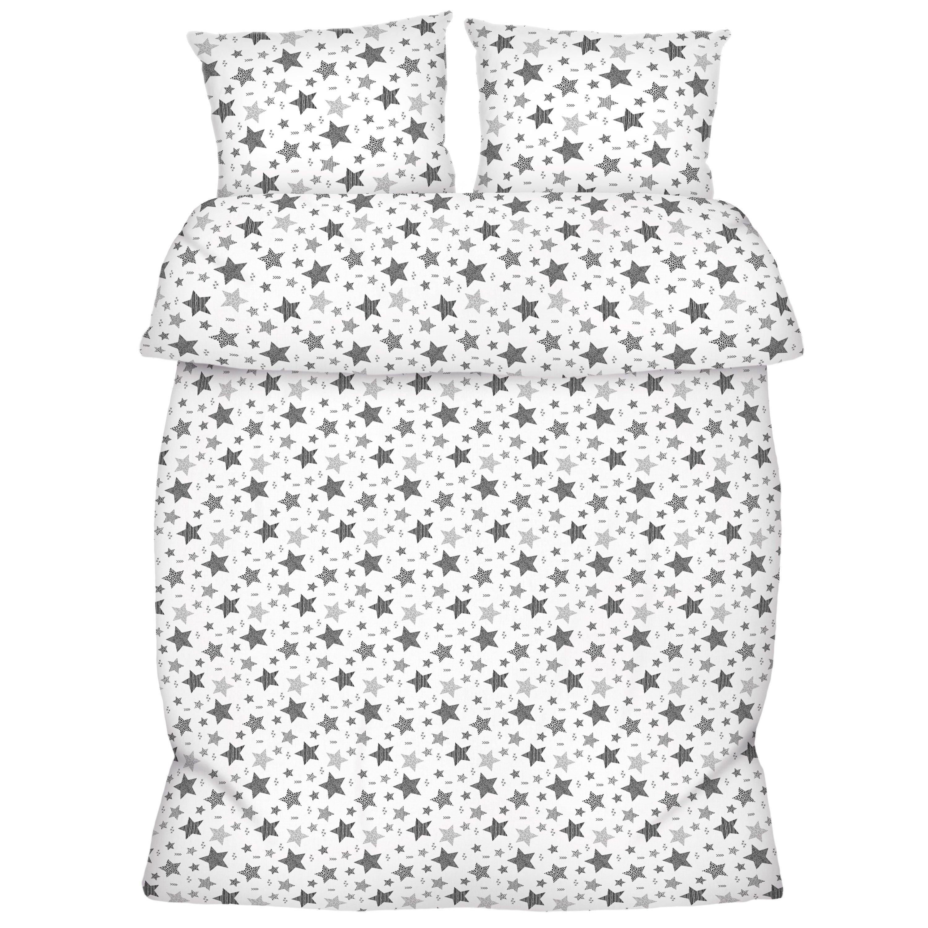 Amilian Bettwäsche 3-tlg. Bettbezug: 155x220 und 2 x Kopfkissenbezug: 80x80 günstig online kaufen