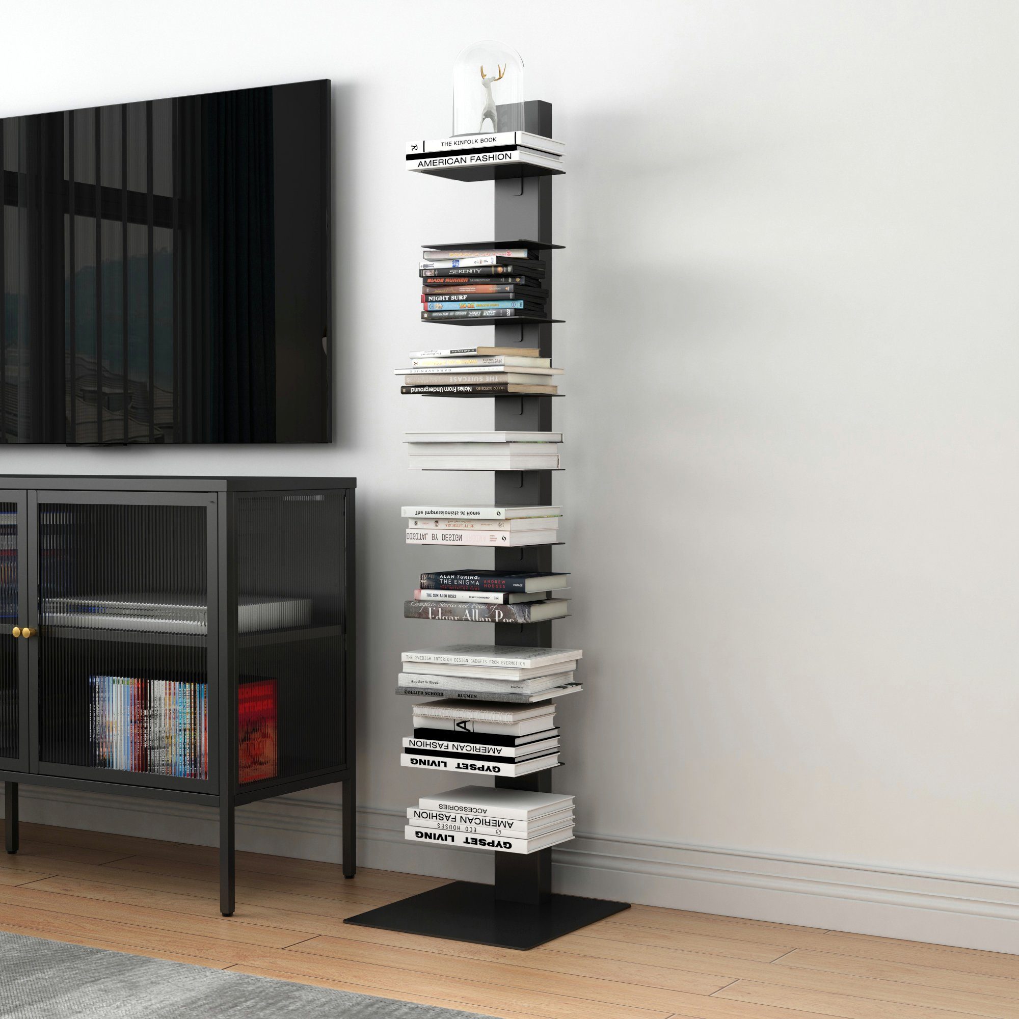 en.casa CD-Regal, Standregal »Eksjö« 150x39x39 cm günstig online kaufen