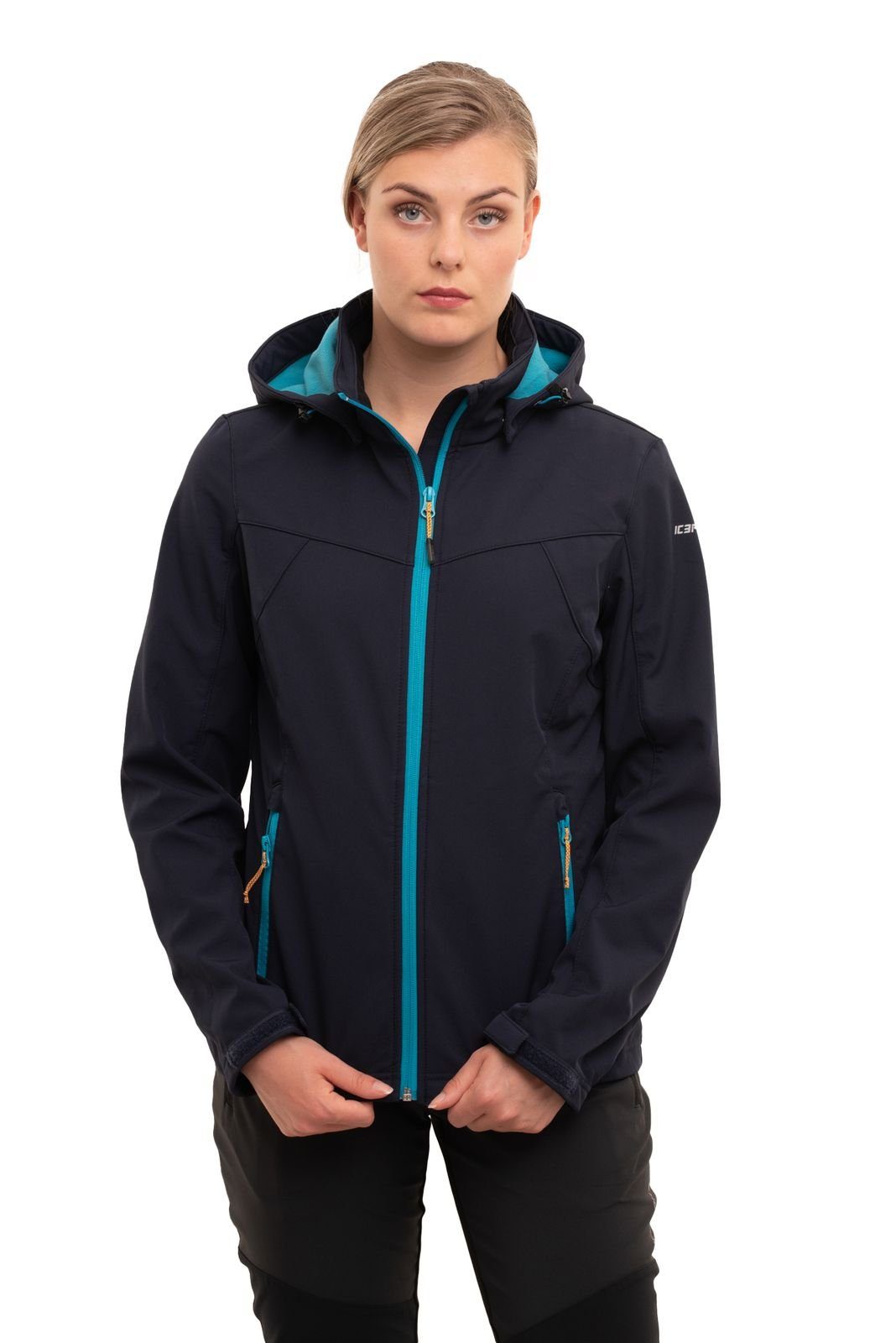 Kapuze mit Icepeak Weinrot Funktionsjacke Softshelljacke Damen für Icepeak Brenham