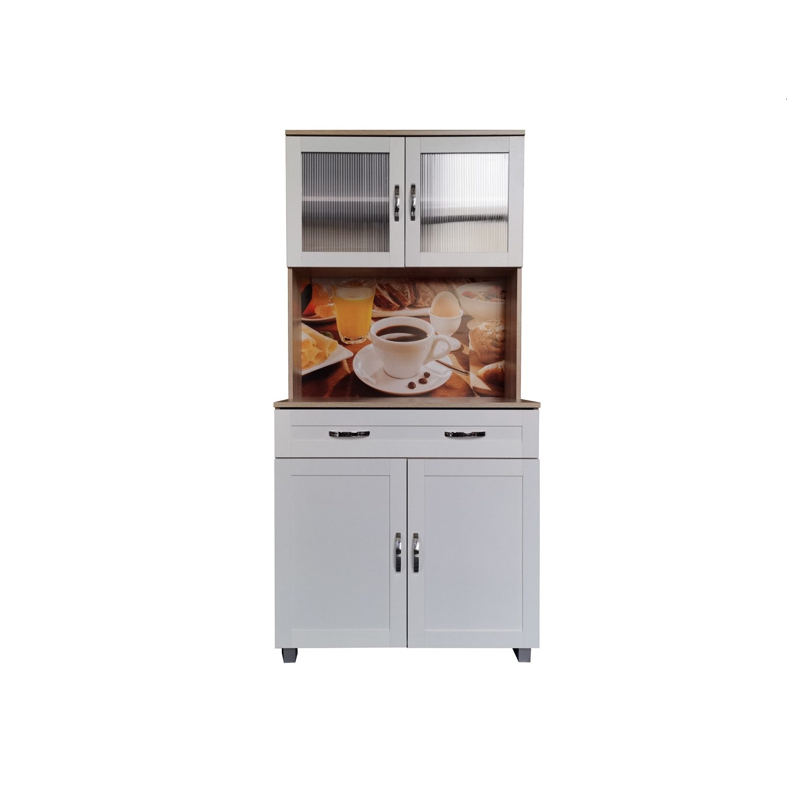 Hochschrank Küchenbuffet 1 Schublade Blanca Bistro