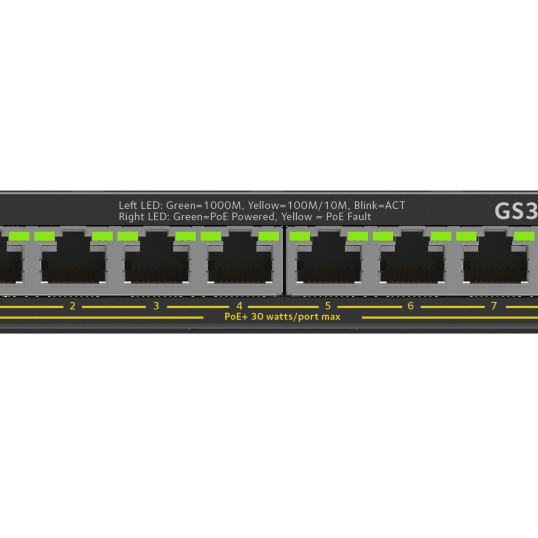 NETGEAR 8-Port Gigabit Ethernet High-Power PoE+ Plus Switch Netzwerk-Switch