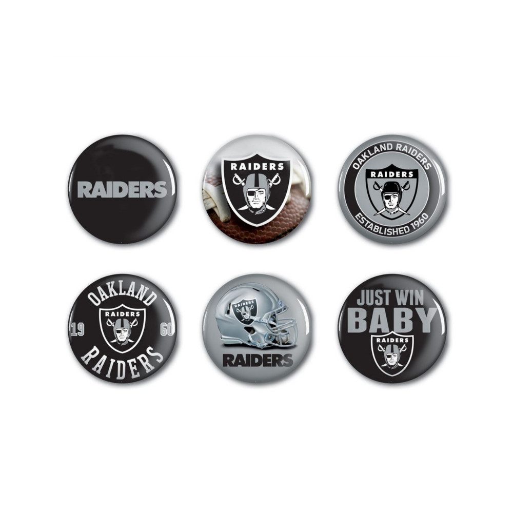 Las Vegas Raiders Pins Las Vegas Raiders Button 6er Pack
