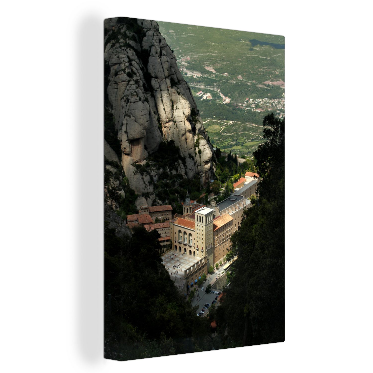 OneMillionCanvasses® Leinwandbild Kloster - Spanien - Barcelona, (1 St), Leinwandbild fertig bespannt inkl. Zackenaufhänger, Gemälde, 20x30 cm