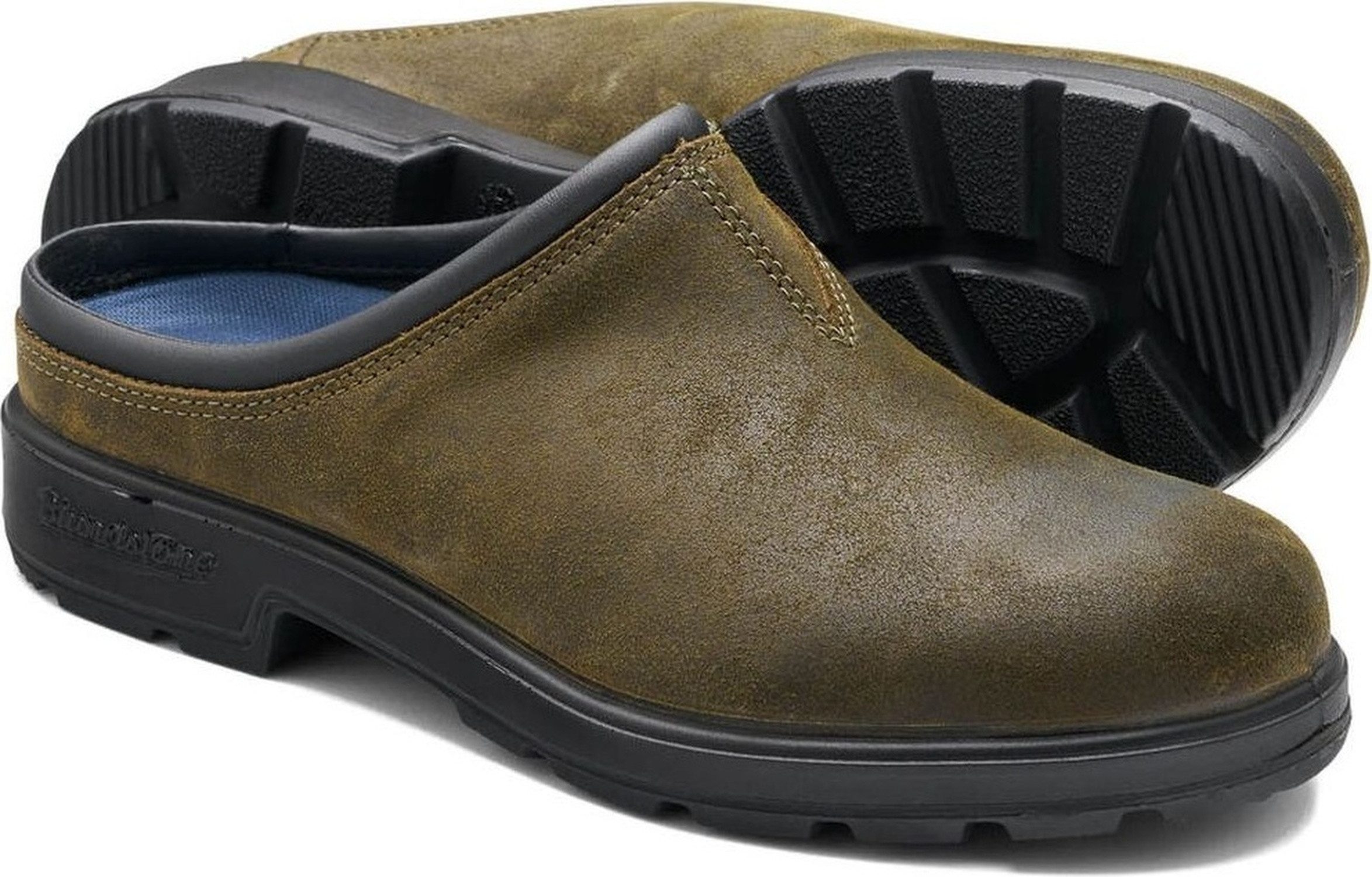Blundstone 2423 Dark Olive Waxed Suede (Originals Clogs) Clog