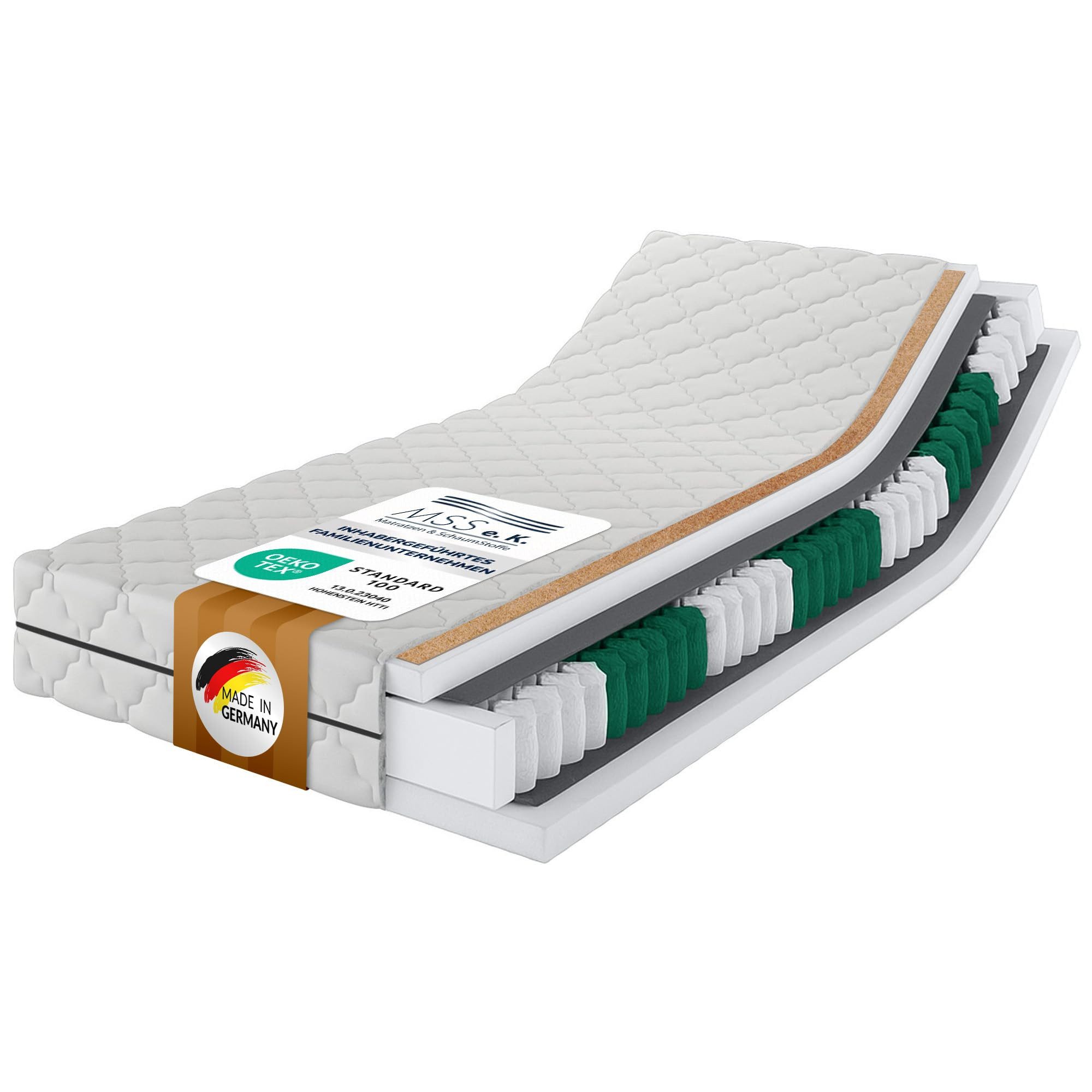 Taschenfederkernmatratze MEDIC KOKOS, MSS e.K., 21 cm hoch, N/A