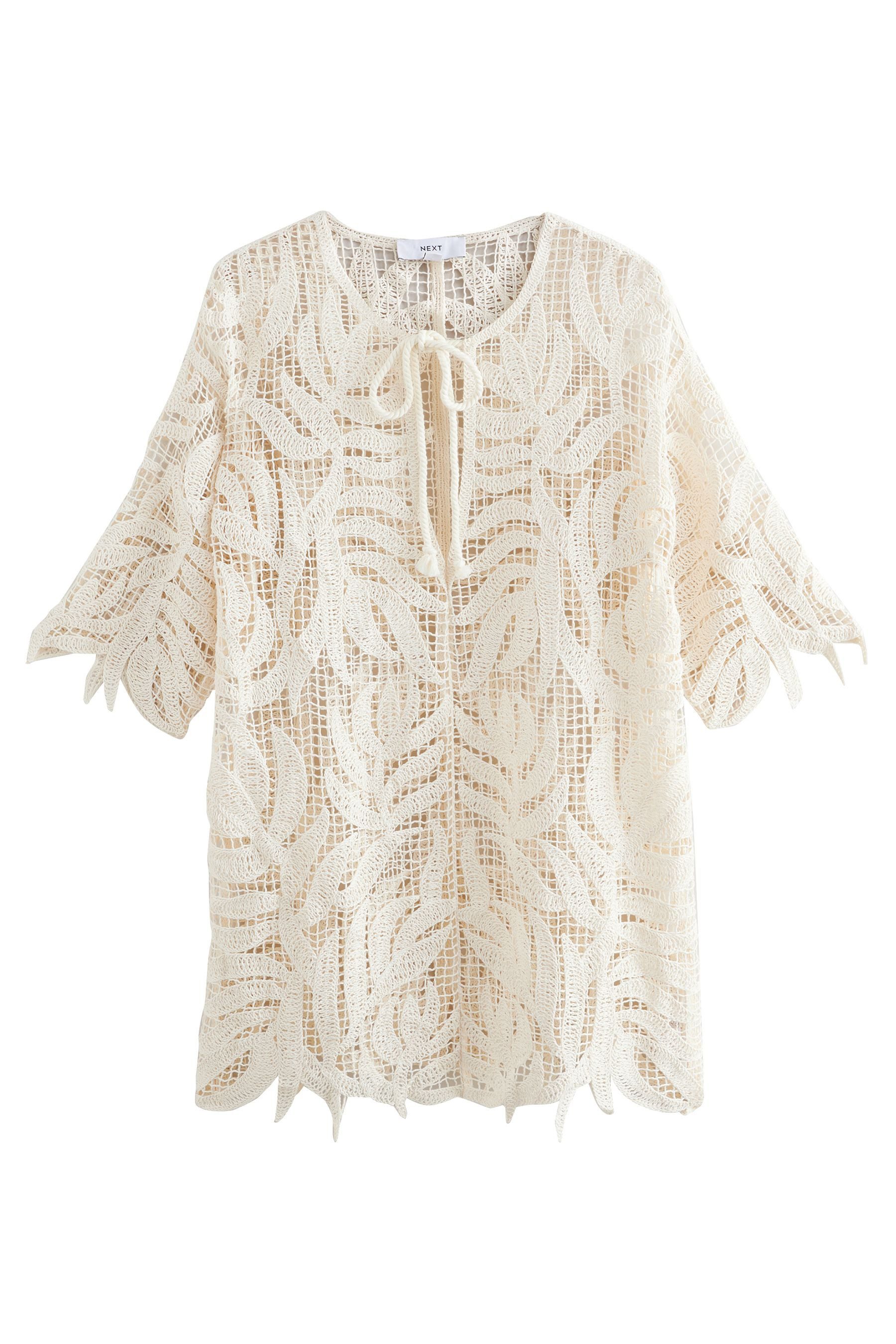 Next Strandkleid Cover-up-Kaftan mit Häkelbesatz (1-tlg) günstig online kaufen