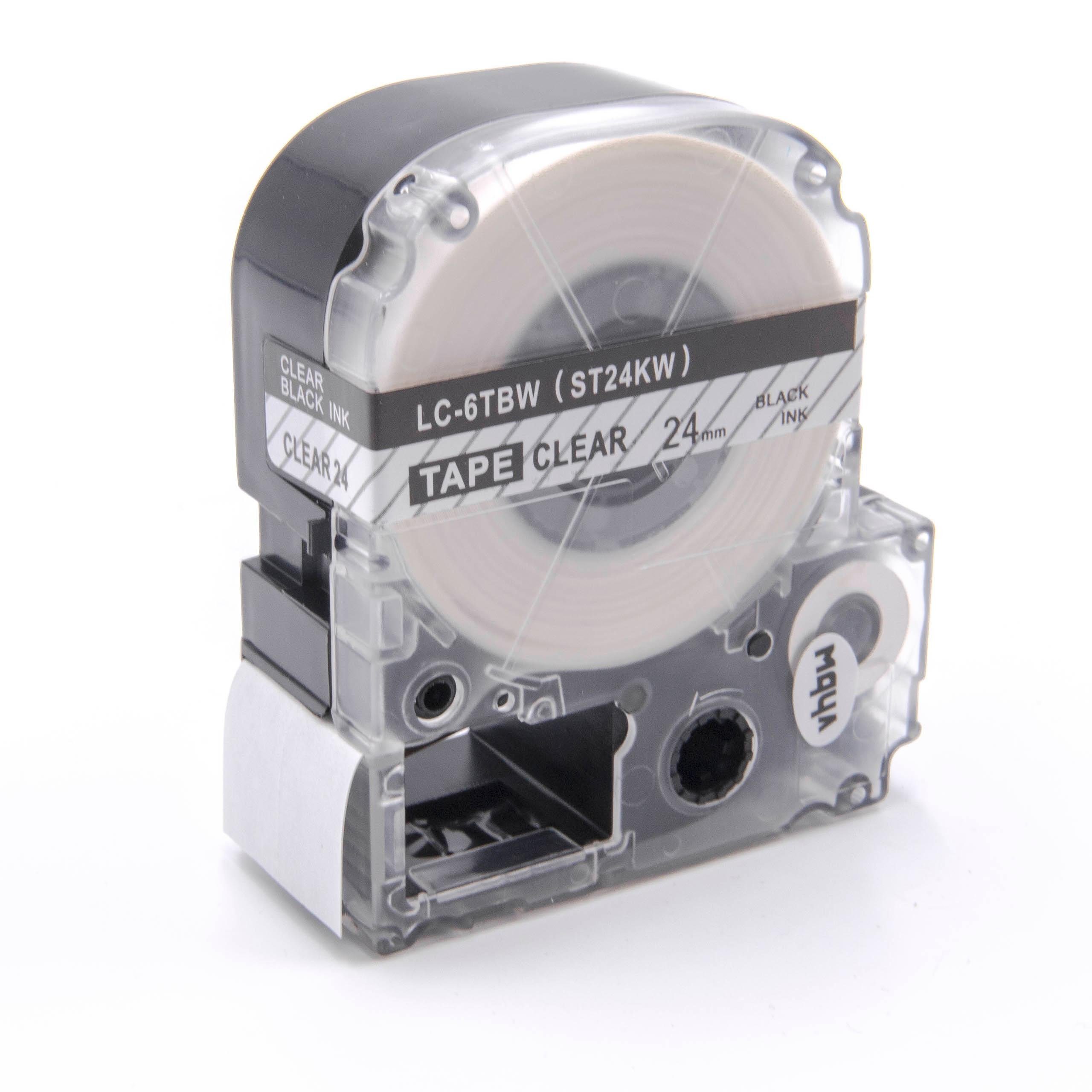 LC-6TBW Kopierer Drucker Beschriftungsband vhbw für für Etikettendrucker Ersatz & Epson
