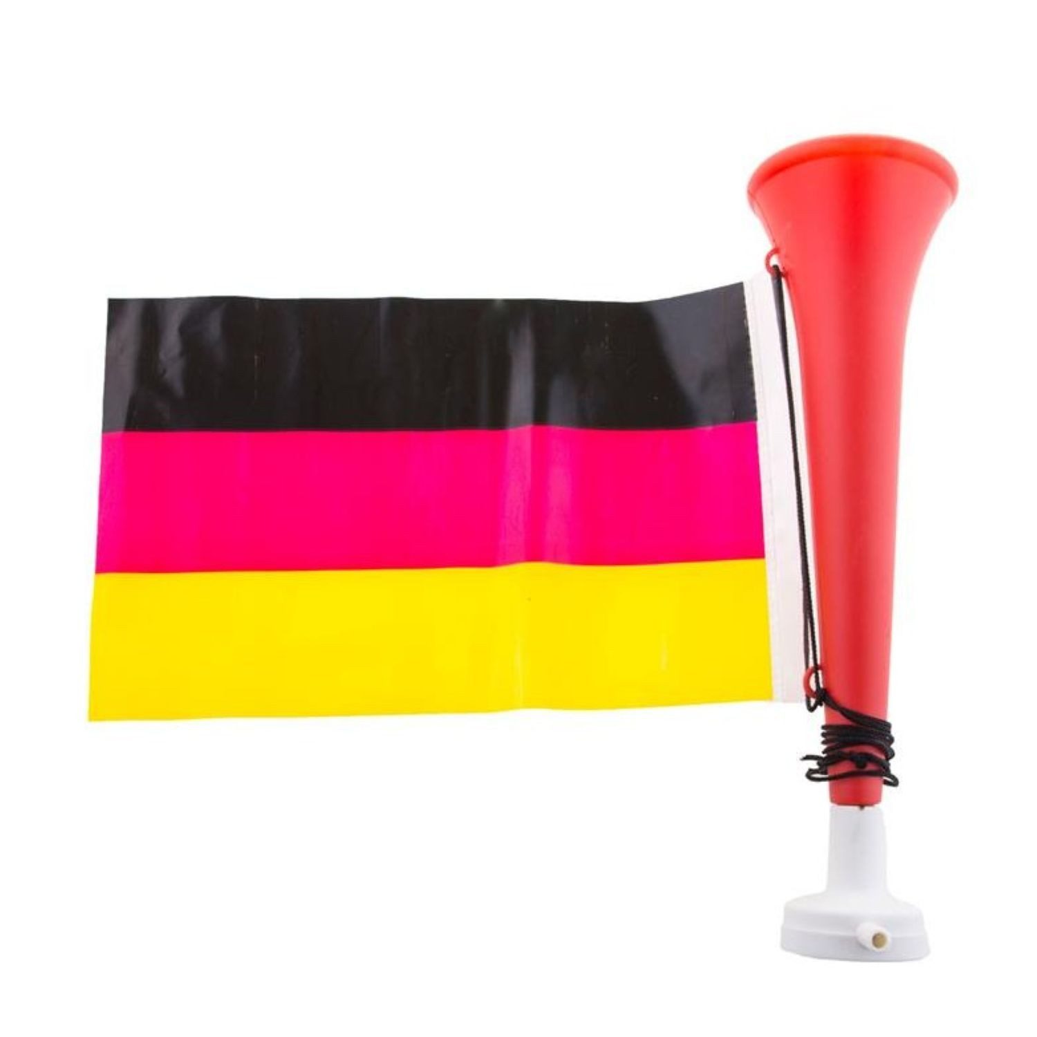 Kostüm Deutschland Fan Artikel 'Trompete mit Fahne'