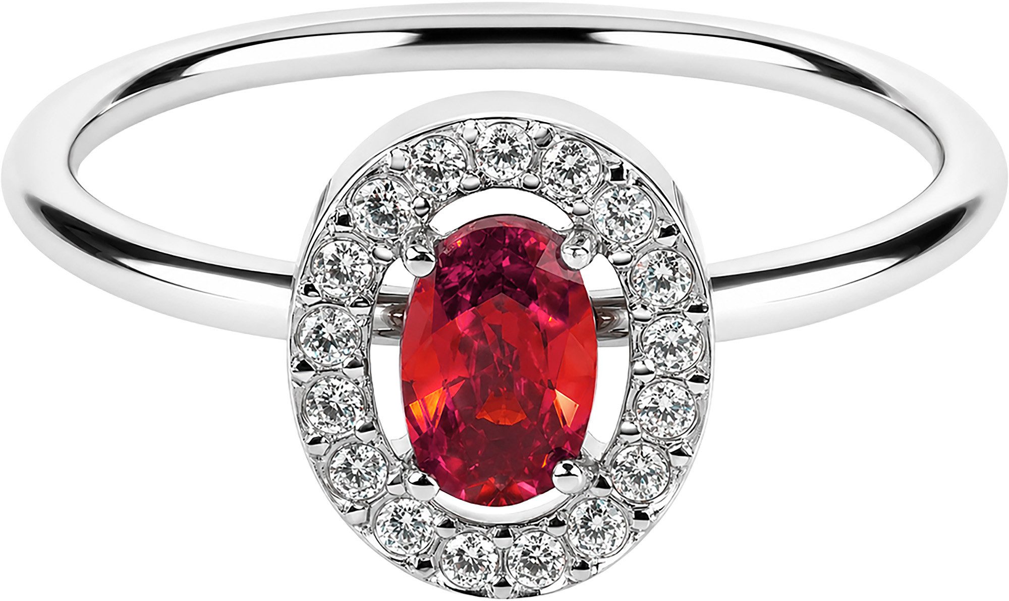 Jacques Lemans Fingerring Oval, mit Zirkonia (synth)