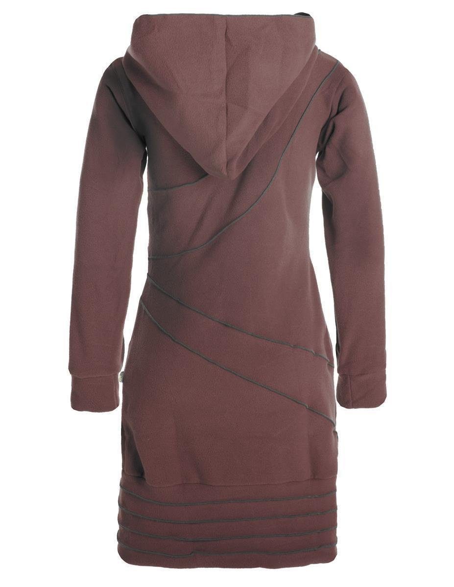 Vishes Midikleid Patchwork Hoodie Eco Fleecekleid günstig online kaufen