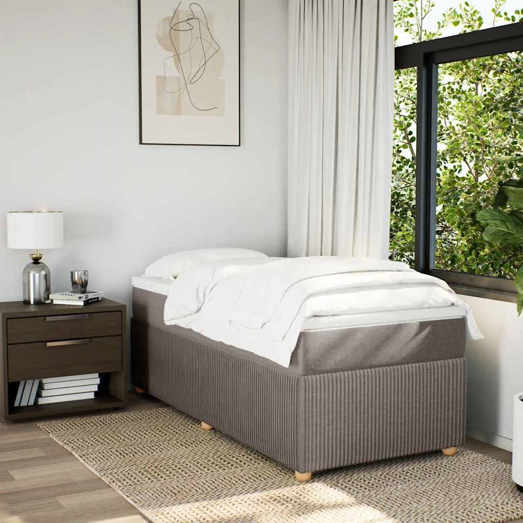 vidaXL Bett Boxspringbett mit Matratze Taupe günstig online kaufen