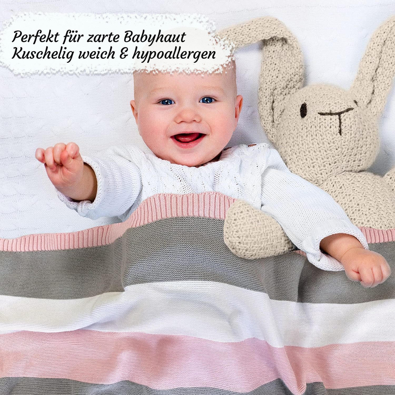 Babydecke Bio Baumwolle 94x72 cm, GOTS günstig online kaufen
