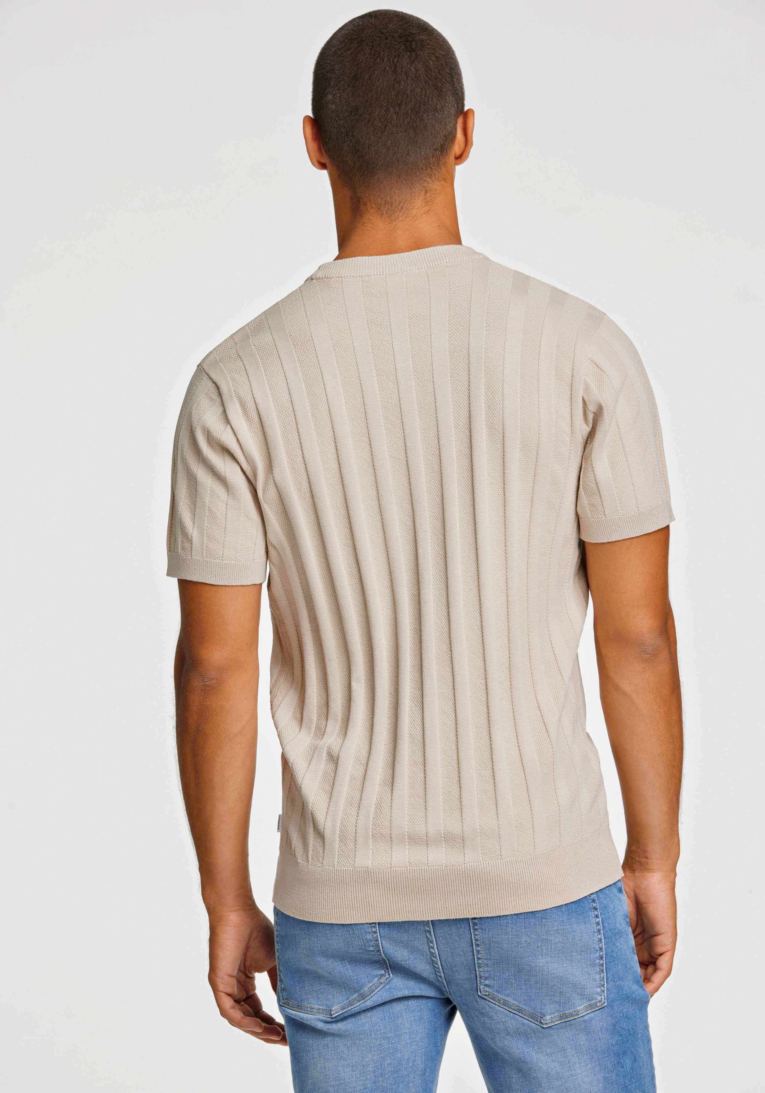 LINDBERGH Kurzarmpullover mit Struktur-Muster