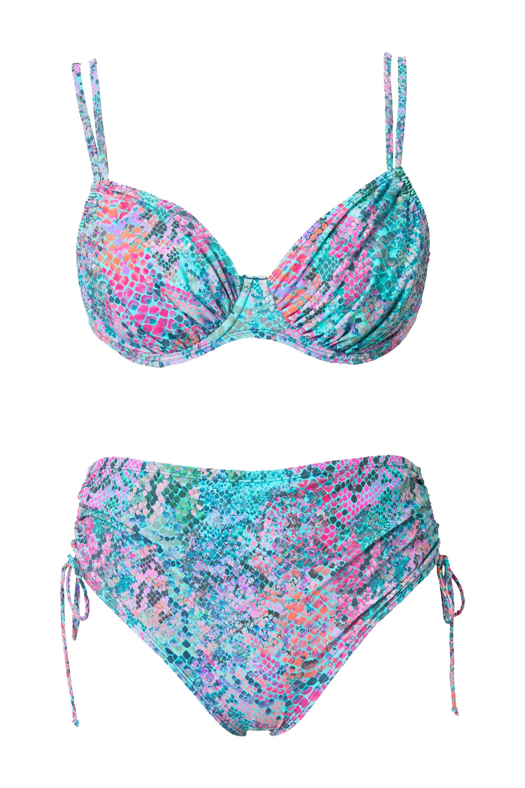 Ulla Popken Bustier-Bikini Bikini Schlange Bügel-Cups günstig online kaufen