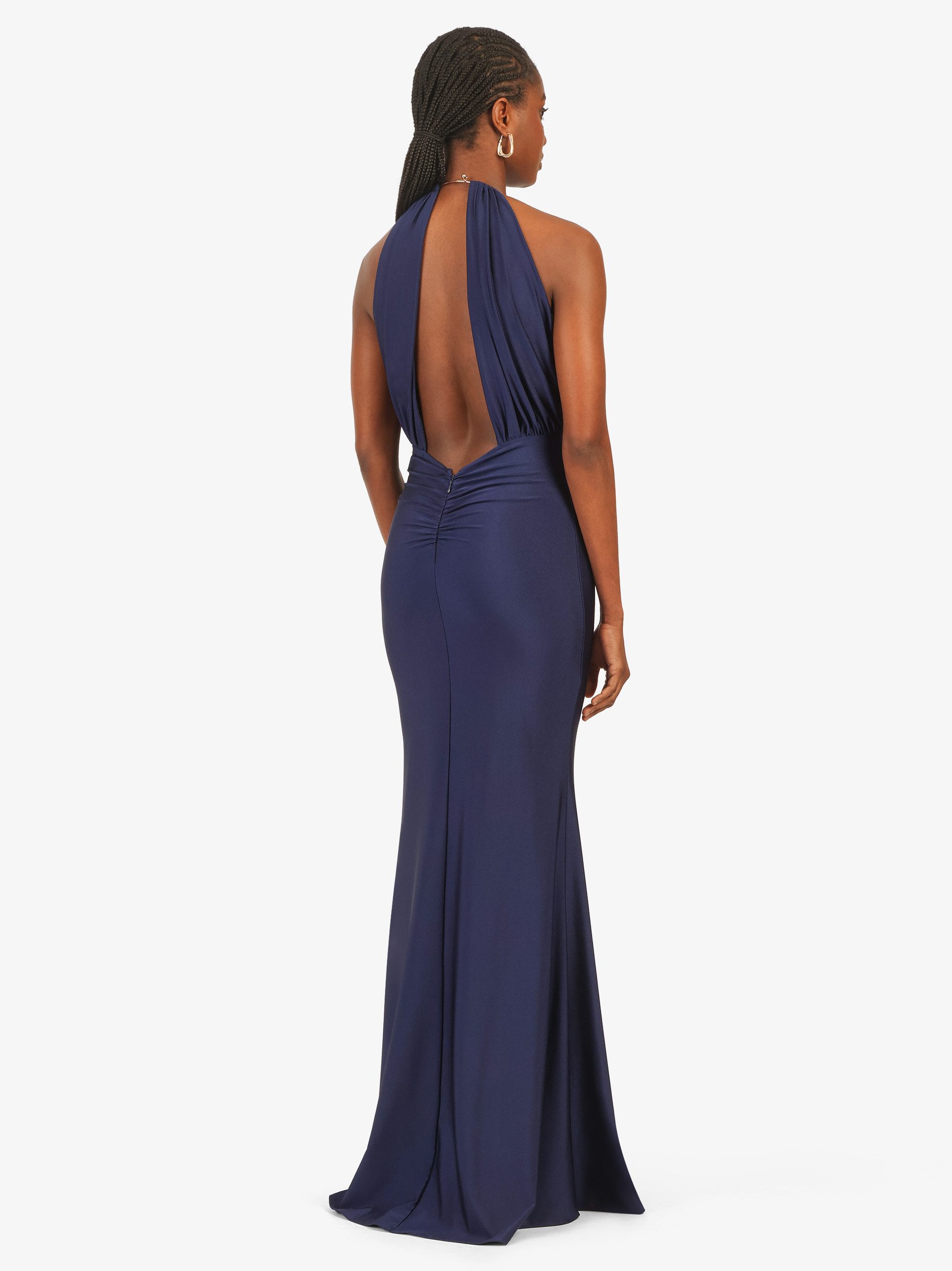 Kraimod Abendkleid mit Drapierung und Rückenausschnitt