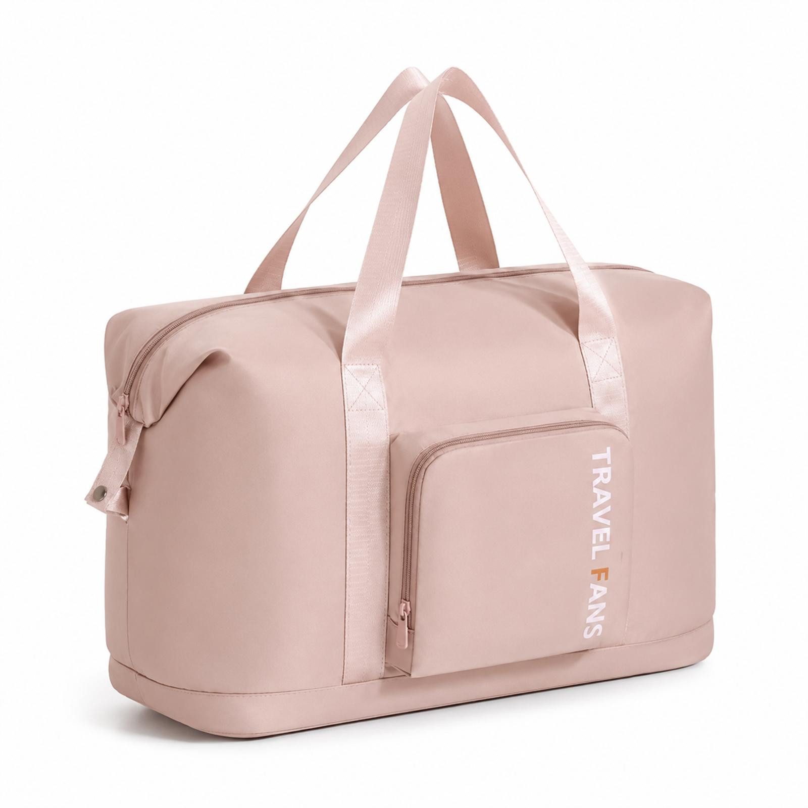 VERCO Reisetasche faltbar mit Trolley Schlaufe und Frontfach (1-tlg), Faltbare Handgepäcktasche für Reisen mit Kofferhalterung