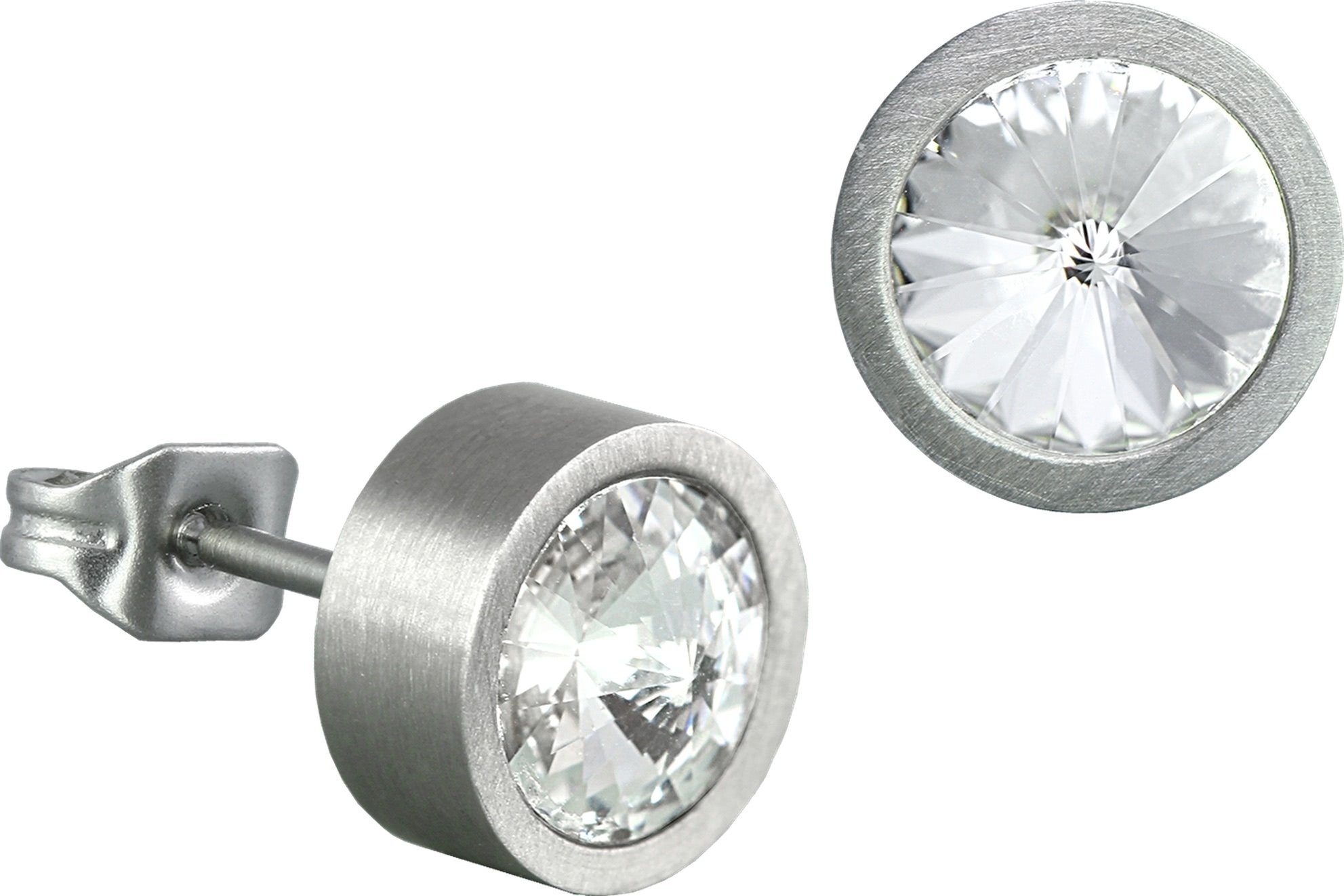 Amello Paar Ohrstecker Amello Ohrringe Edelstahl Ohrstecker rund (Ohrstecke günstig online kaufen