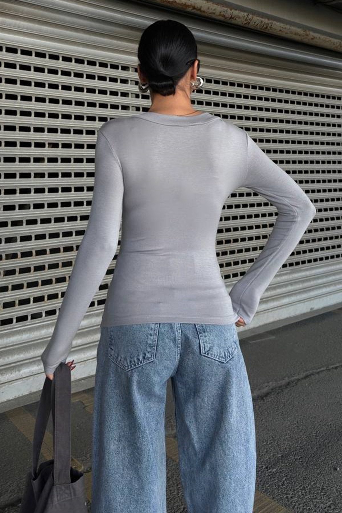 WOMAN VISION Blusentop Langärmelige Bluse mit V-Ausschnitt – Bild 3 von 5