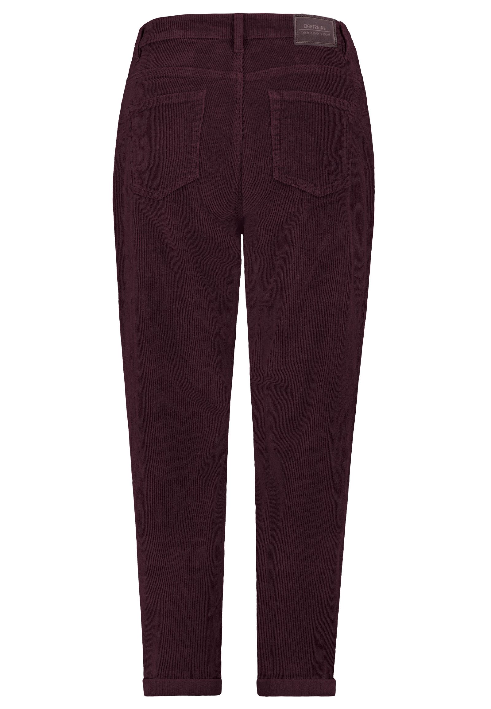 Eight2Nine Stoffhose Damen Kordhose MOM Fit mit Aufschlag 5 Pocket, Gürtels günstig online kaufen