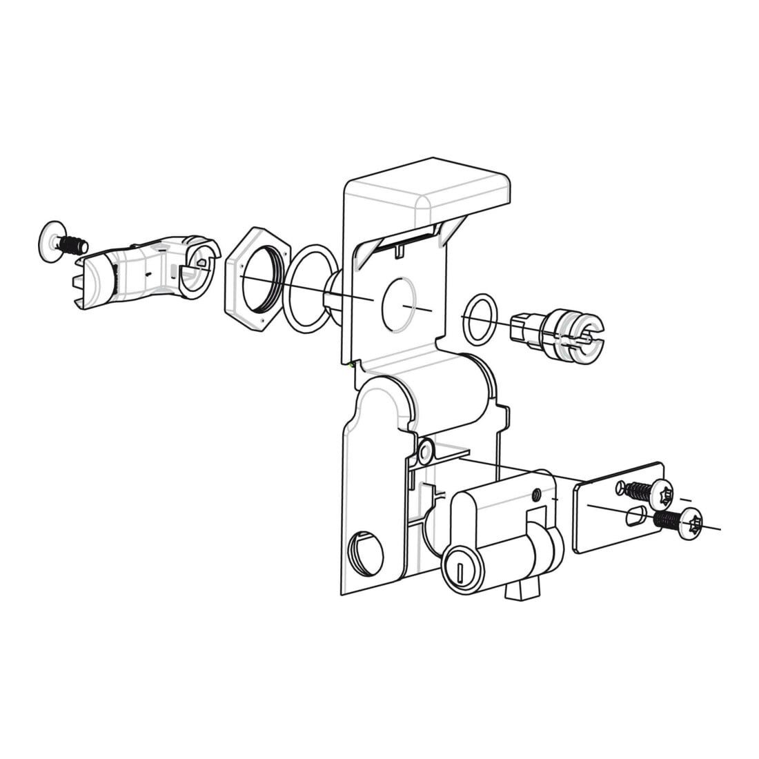 Schneider Electric Profilzylinder Schneider Electric Adapteraufsatz DIN-Profilhalbzylin. NSYAEDLDINS3D