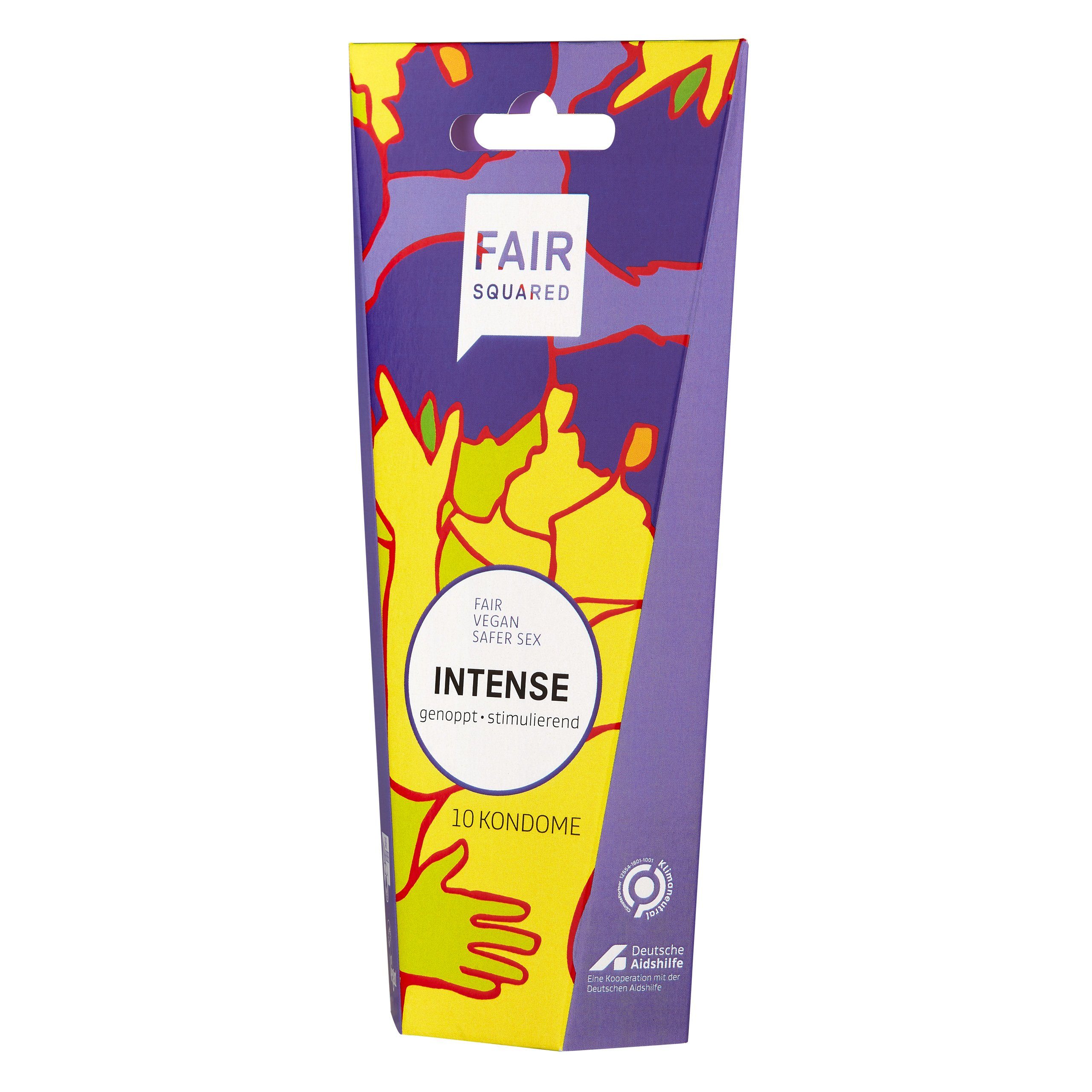 Squared Kondome INTENSE genoppt Kondome FAIR SQUARED Fair