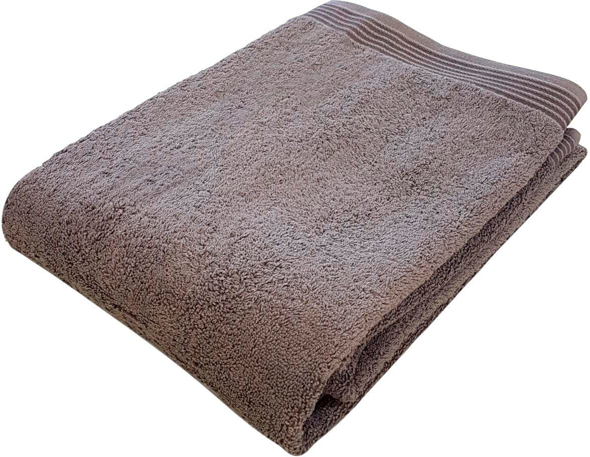 freundin Home Collection Aufhängen Home taupe Freundin geflochtener Walkfrottier mit Kordel Badetuch Badetuch, zum (1-St)