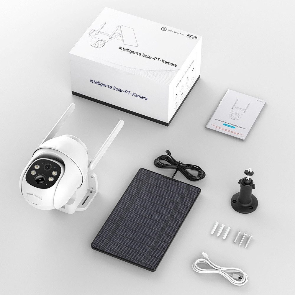 Topcony Überwachungskamera 4G LTE Überwachungskamera Aussen mit SIM Karte (Aussen, Außenbereich, Wald, Farm, Campingbus, Straße, 1-tlg., Menschenerkennung Automatische Verfolgung Cloud/TF-Speicher)