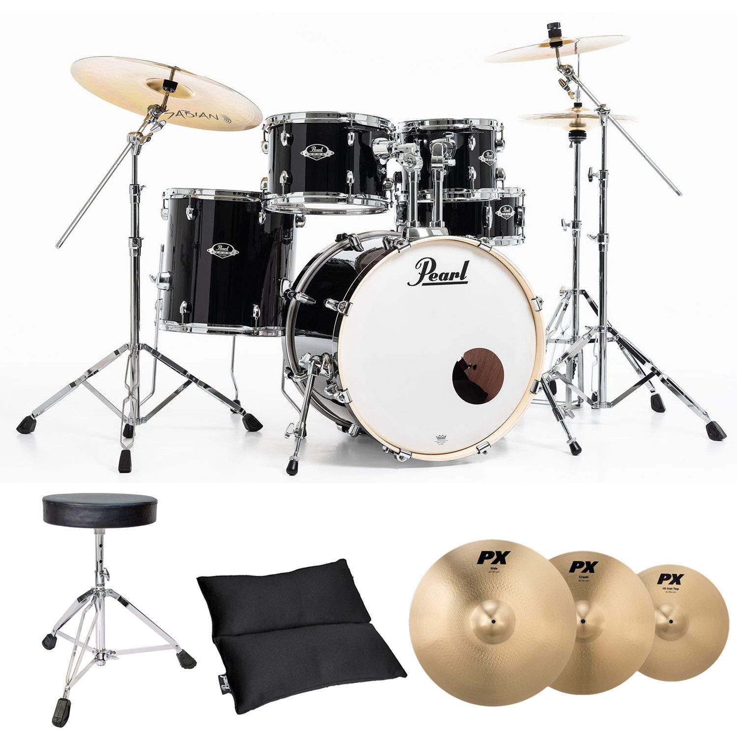 Schlagzeug Pearl Schlagzeug Export EXX705NBR-C31 Komplettset mit Hocker