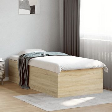 vidaXL Bett Bettgestell Sonoma-Eiche 90x200 cm Holzwerkstoff