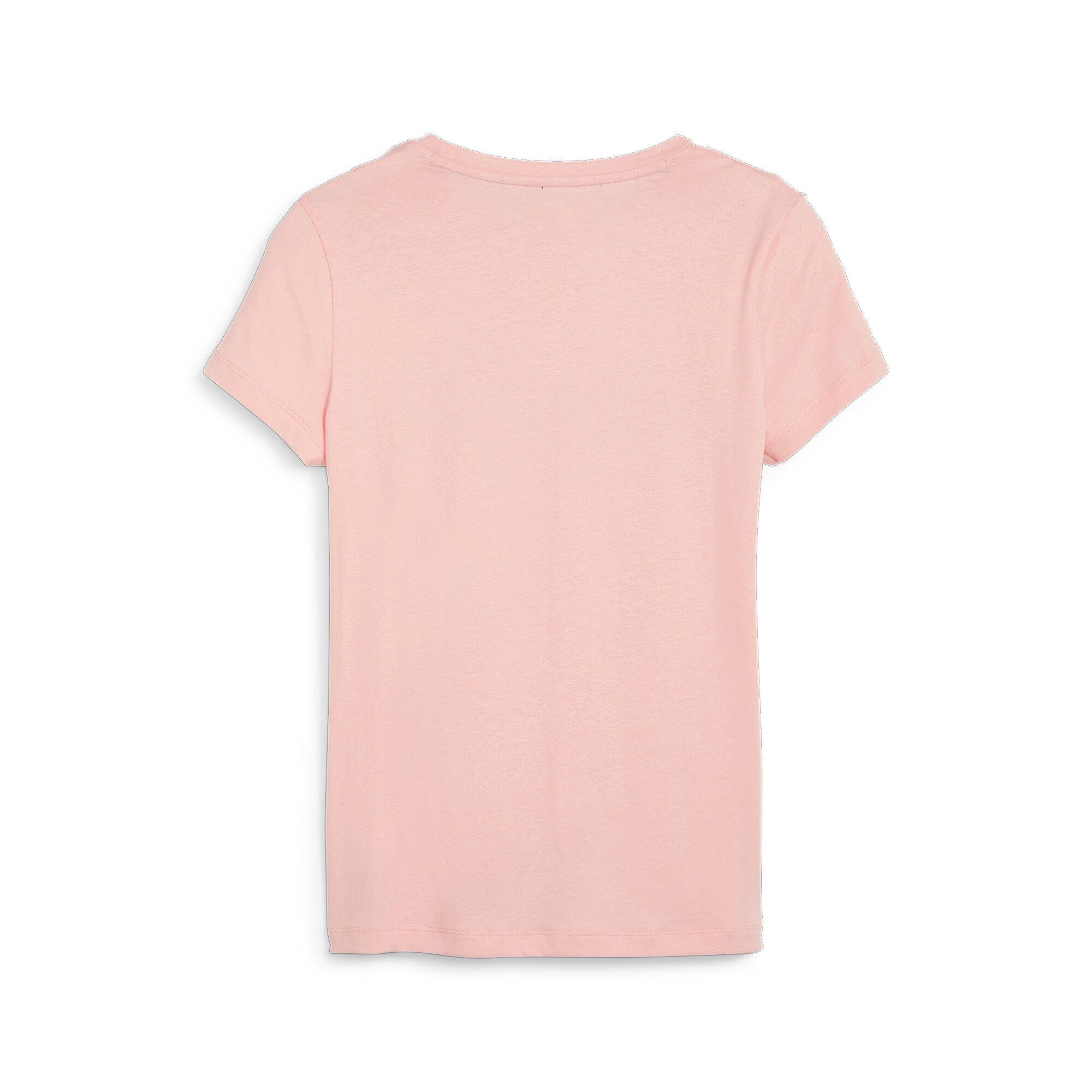 PUMA T-Shirt Essentials+ Metallic Peach Pink T-Shirt Logo Smoothie Damen