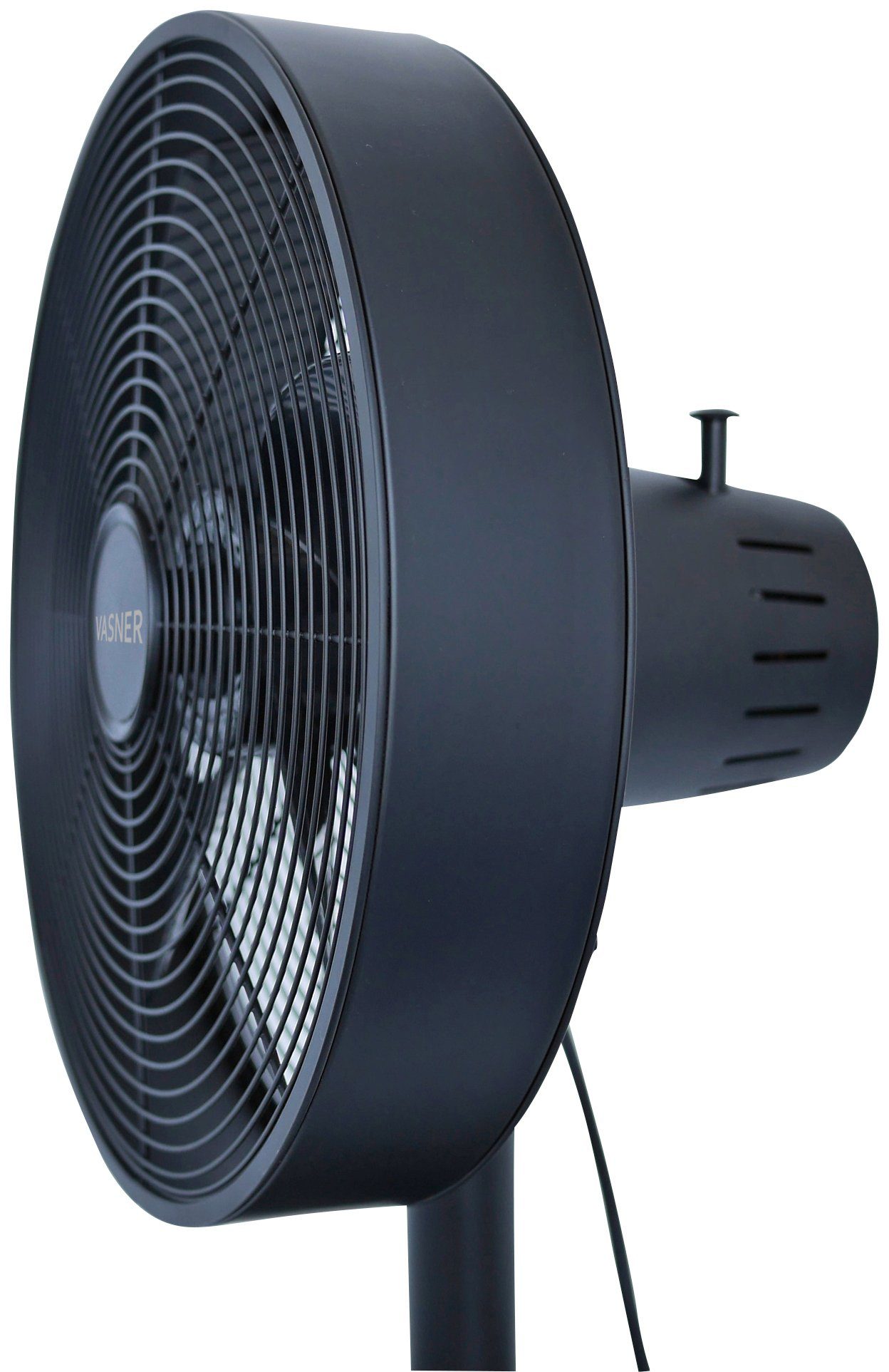 Ventilator oszillierend, Metall, klein, schwarz, aus Vasner Tischventilator 5-Blatt-Rotor Ventury T,