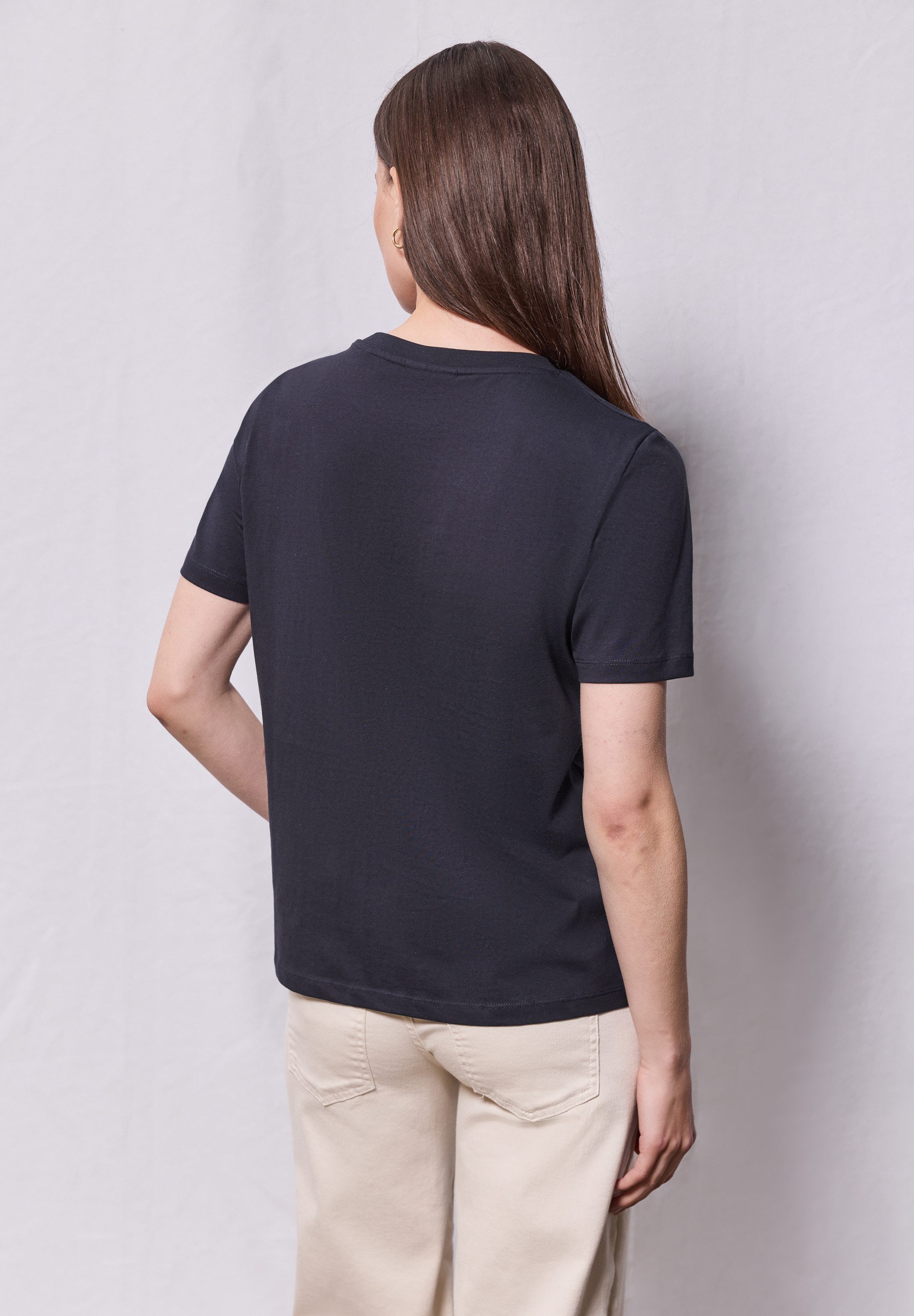 STREET ONE STUDIO T-Shirt aus reiner günstig online kaufen