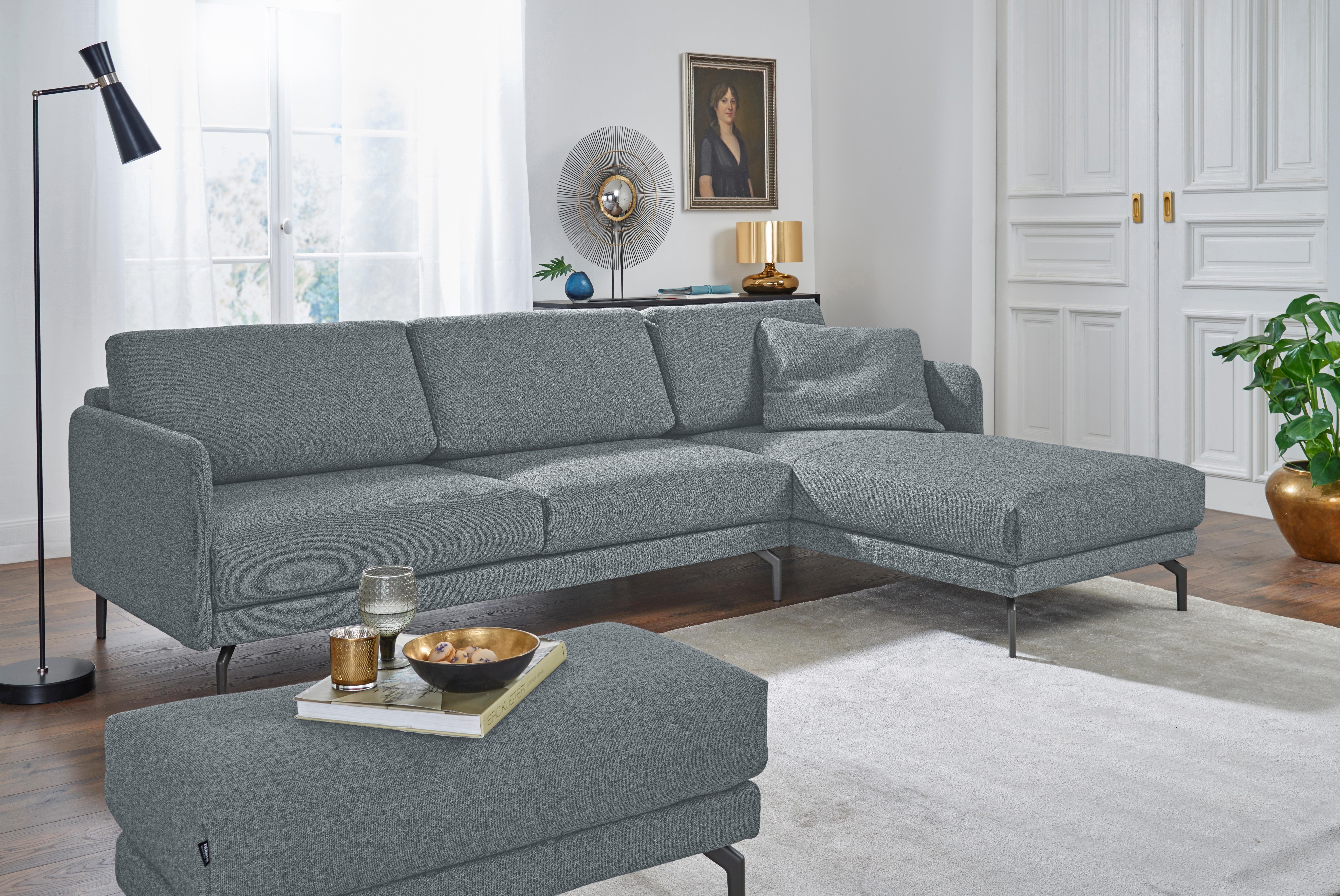 Creation BY ROLF BENZ Ecksofa CR.450, Designecksofa, L-Form, Armlehne sehr schmal, Breite 274 cm, Alugussfuß Umbragrau