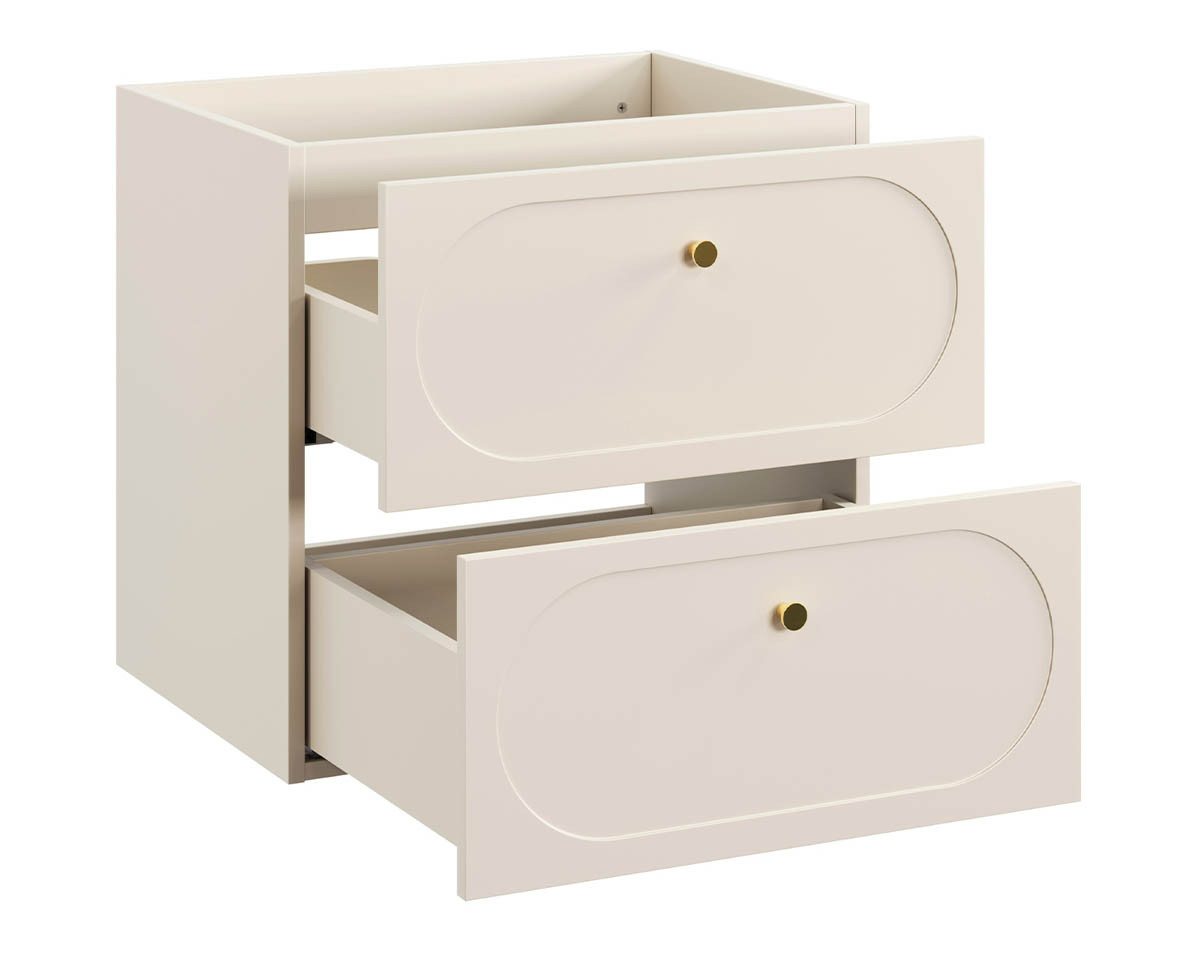 Thumbnail - einfachgutemoebel Waschtisch-Set Bad Doppel-Waschplatz SANDY 120cm Schubfächer, zum Unterbau, beige, (Badmöbel Set, 1-St...
