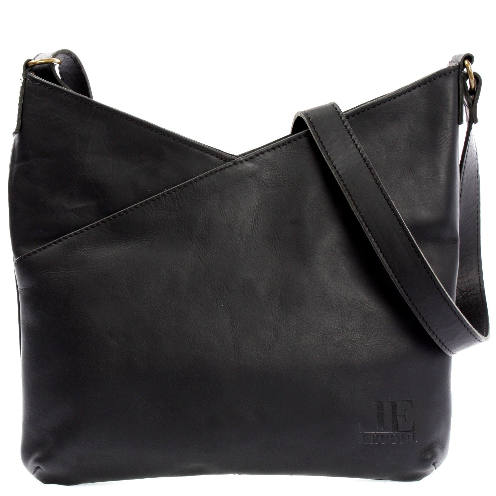 LECONI Umhängetasche Handtasche Ledertasche Damen Schultertasche Leder LE0065