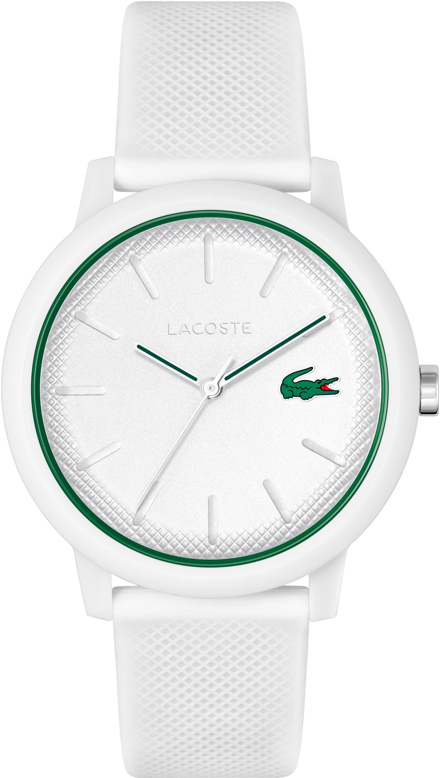 Lacoste Quarzuhr LACOSTE.12.12 2011169, Armbanduhr, Herrenuhr, Mineralglas, Silikonarmband