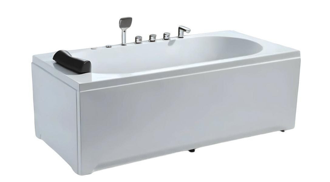 Xlmoebel Whirlpool-Badewanne XLMOEBEL Whirlpool Badewanne aus Acryl in Weiß mit Massagedüsen, Made in Europa