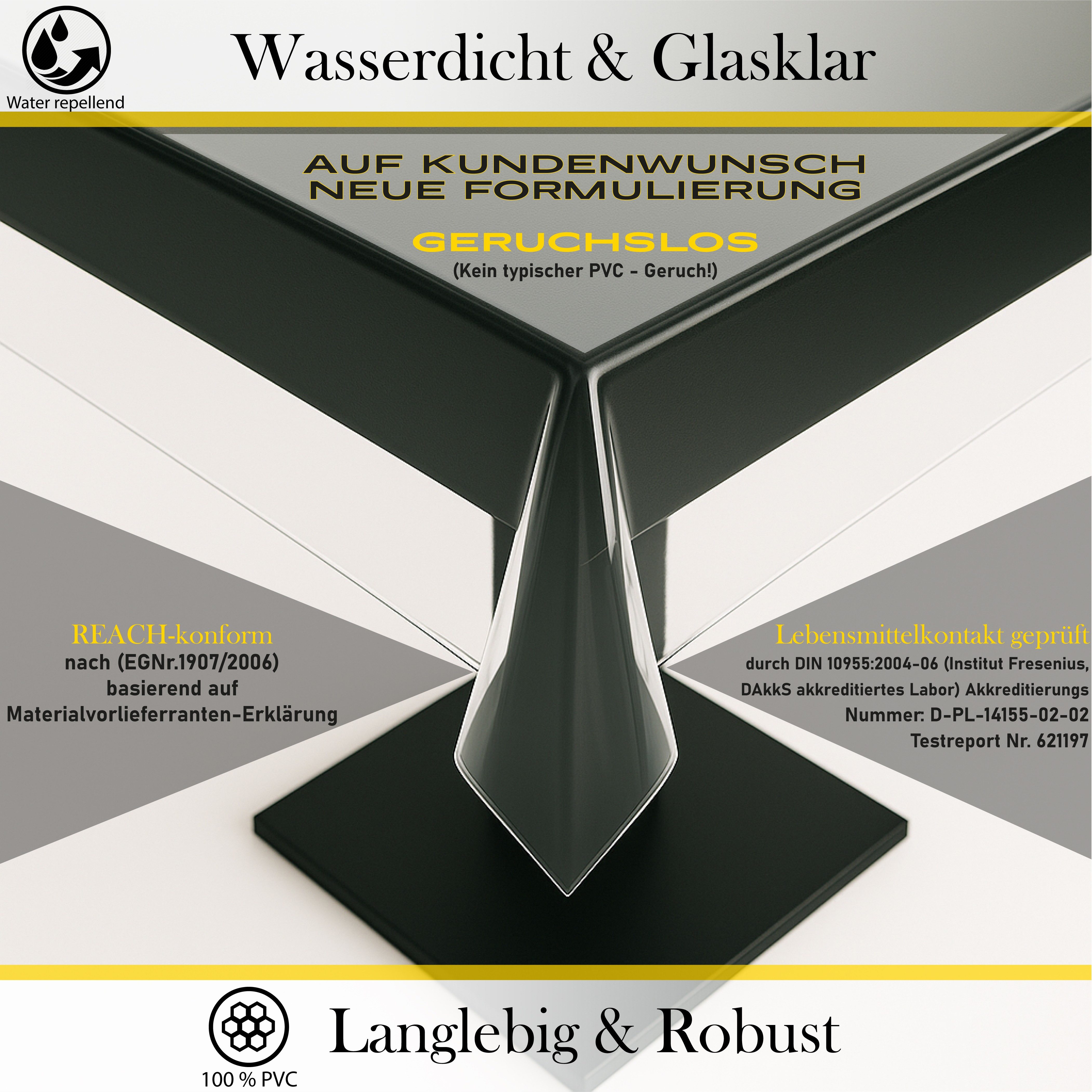 MelyshaHome Tischdecke Transparente PVC Tischdecke elastisch viele Größen k günstig online kaufen