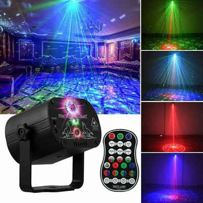 BlingBin LED Discolicht 120 Muster RGB Laser DJ Projektor Licht Party Disco LED Lichteffekt, Bühnenlicht