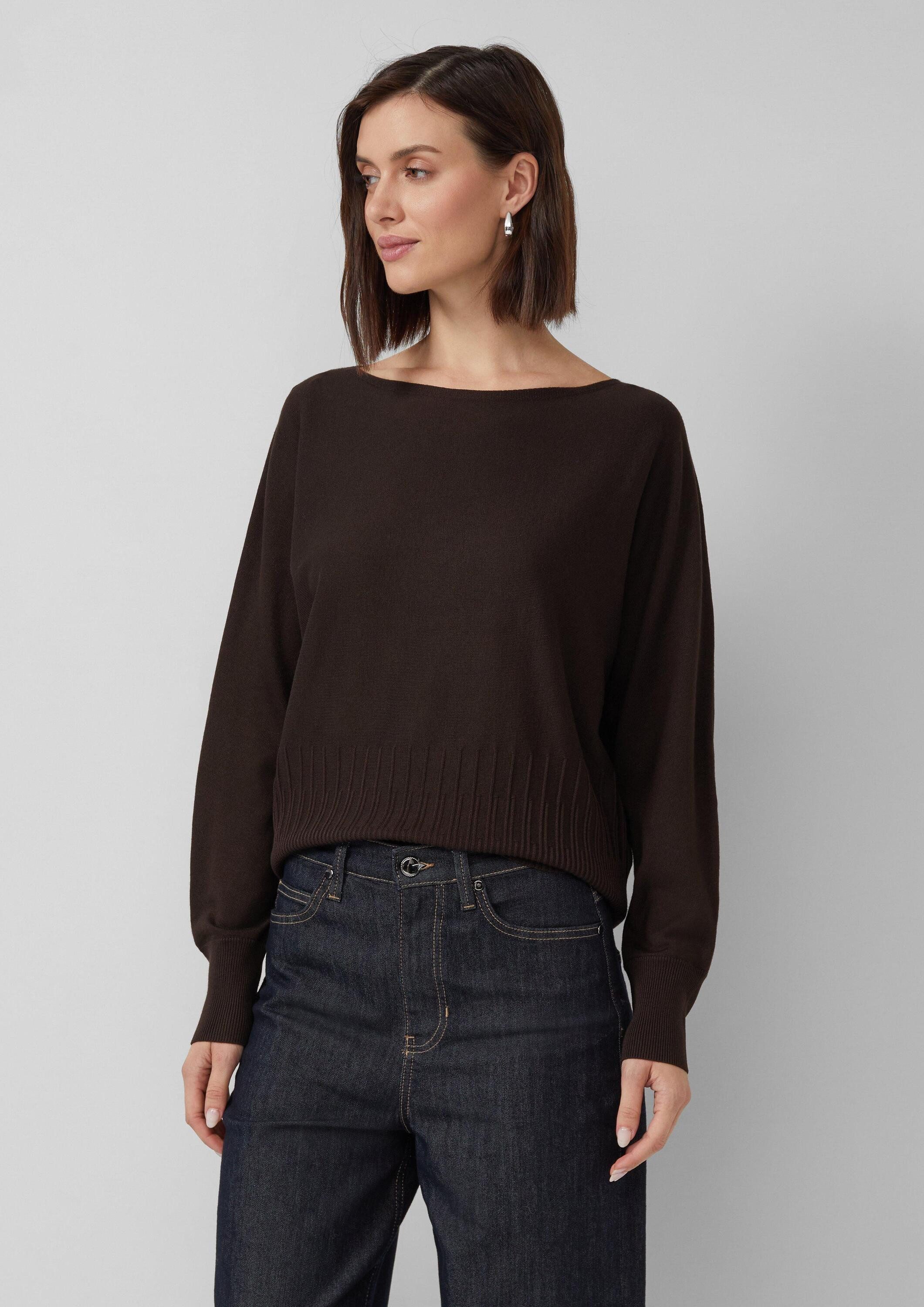 s.Oliver Longpullover Strickpullover Feinstrick-Pullover mit Strukturmuster günstig online kaufen