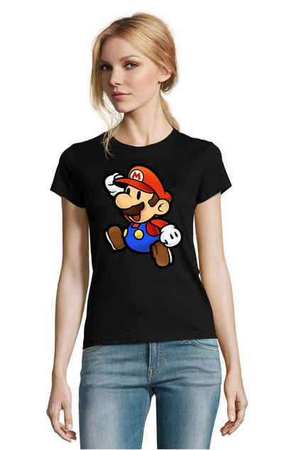 Blondie & Brownie T-Shirt Damen Mario Retro Super Gaming Luigi Yoshi Super