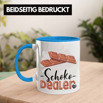 Trendation Tasse Schoko Dealer Tasse Geschenk für Schokoladenverkäufer Geburtstag Spruc