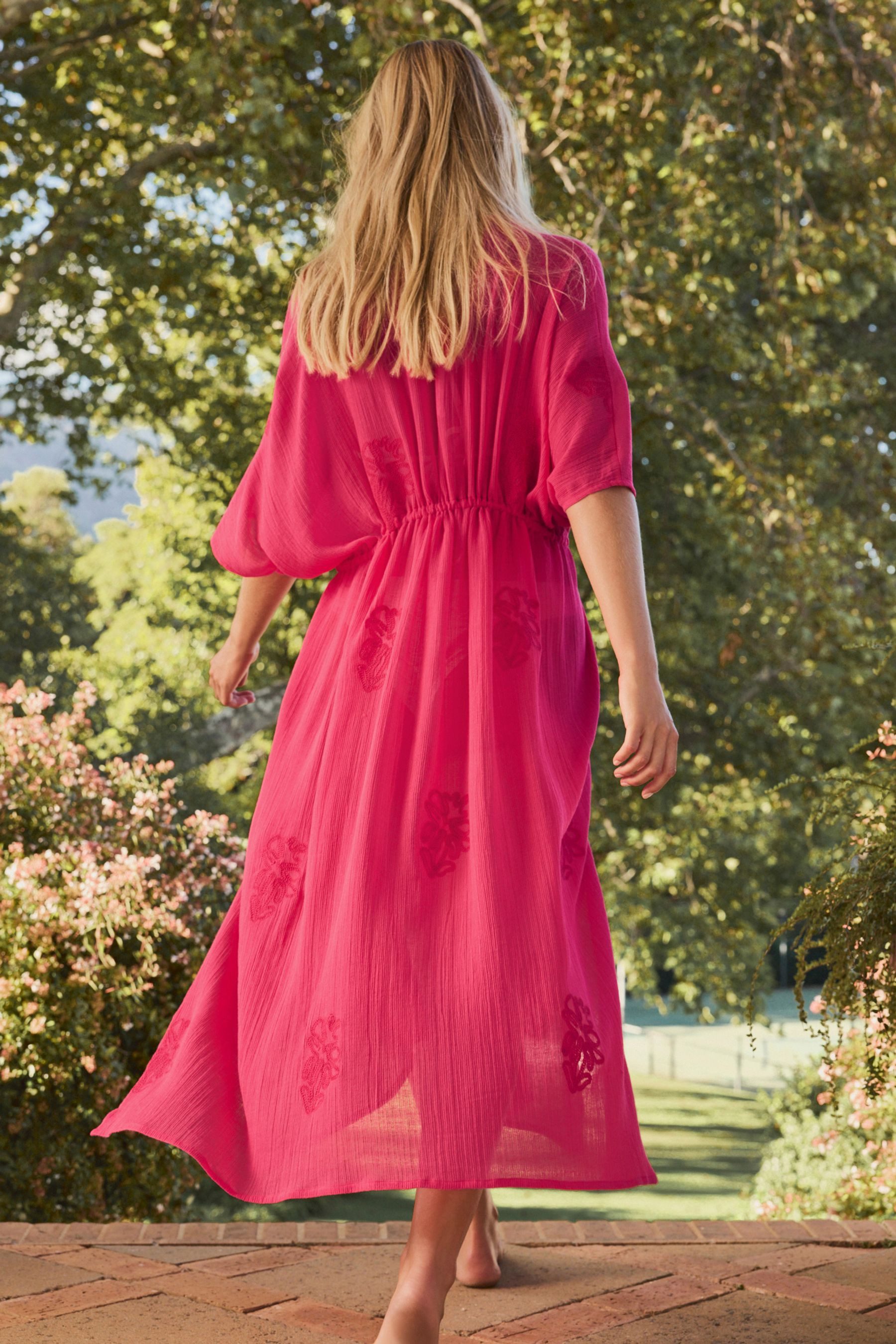 Next Strandkleid Maxi-Kimono mit Taillengürtel und günstig online kaufen