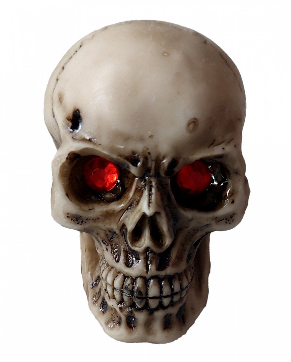 Dekofigur Miniatur 7cm mit Horror-Shop Augen glitzernden Totenschädel